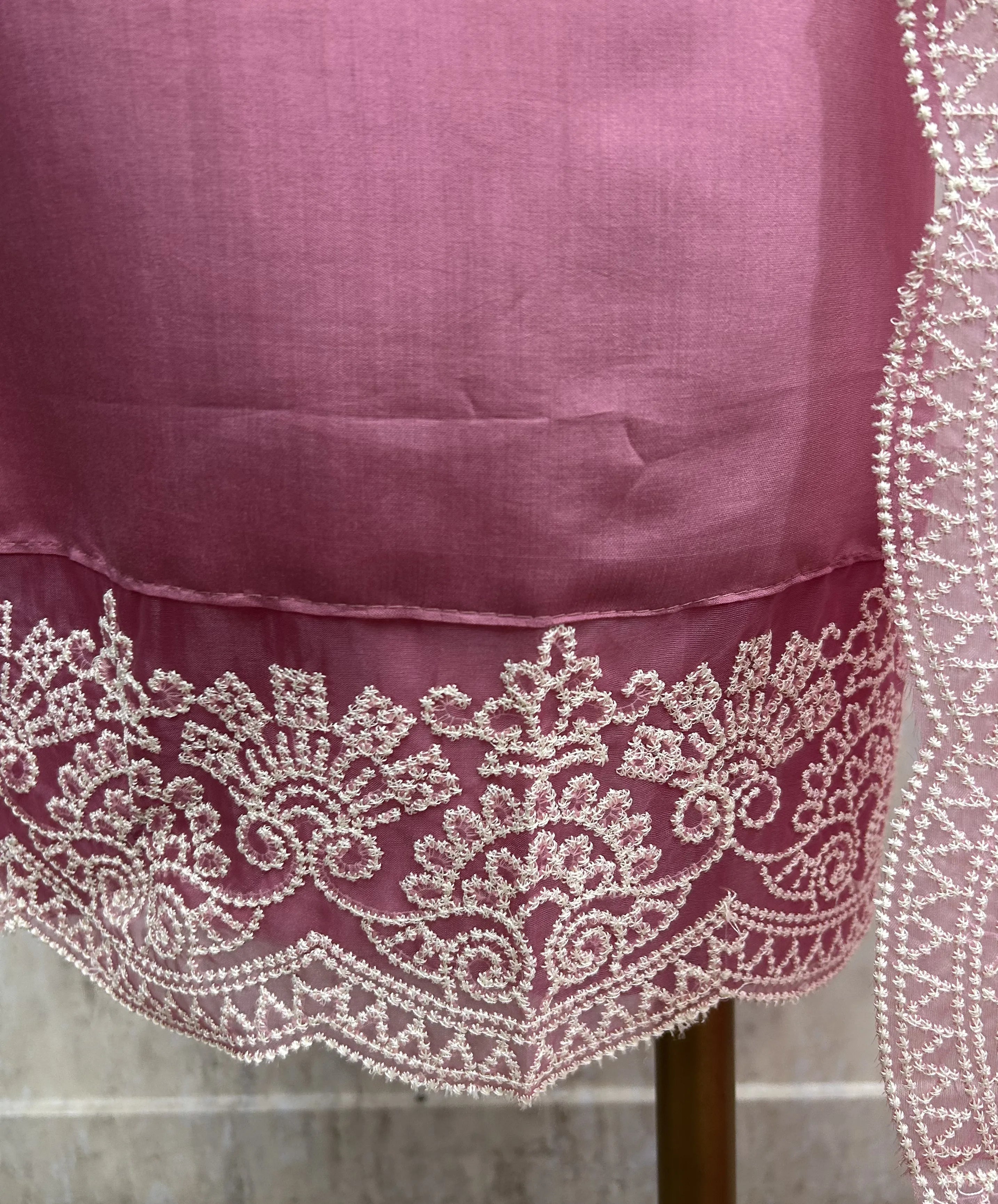 Modal Unstitched Suit Set With Organza Dupatta