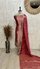 Karwa Chauth Special Tissue Unstitched Suit Set