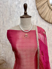 Karwa Chauth Special Tissue Unstitched Suit Set