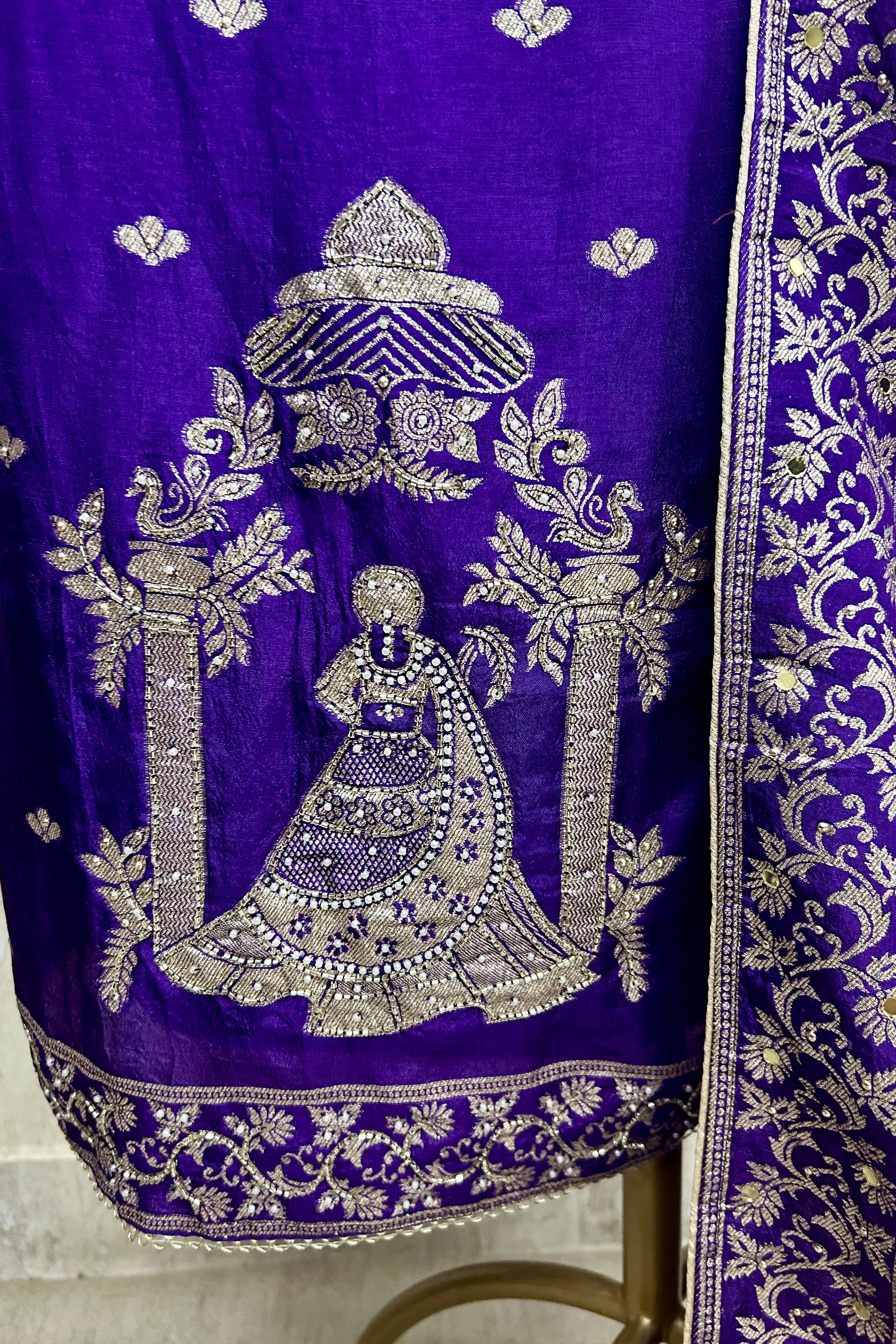 Karwa Chauth Special Dola Silk Unstitched Suit Set