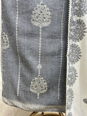 Premium Weaving Work Cotton Unstitched Suit  Set