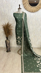 Tussar Silk Unstitched Suit Set