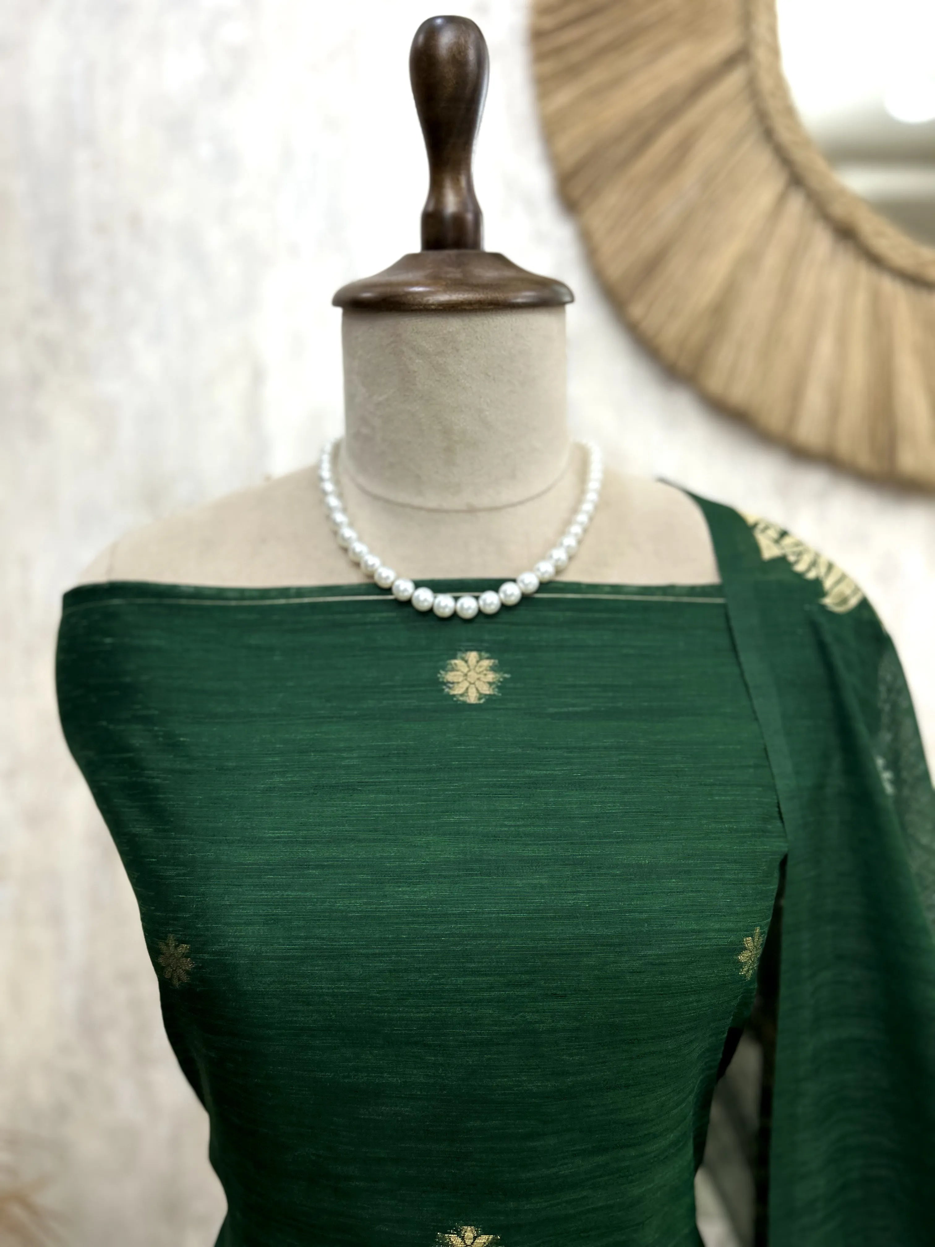 Jamdani Unstitched Suit Set With Jamdani Dupatta