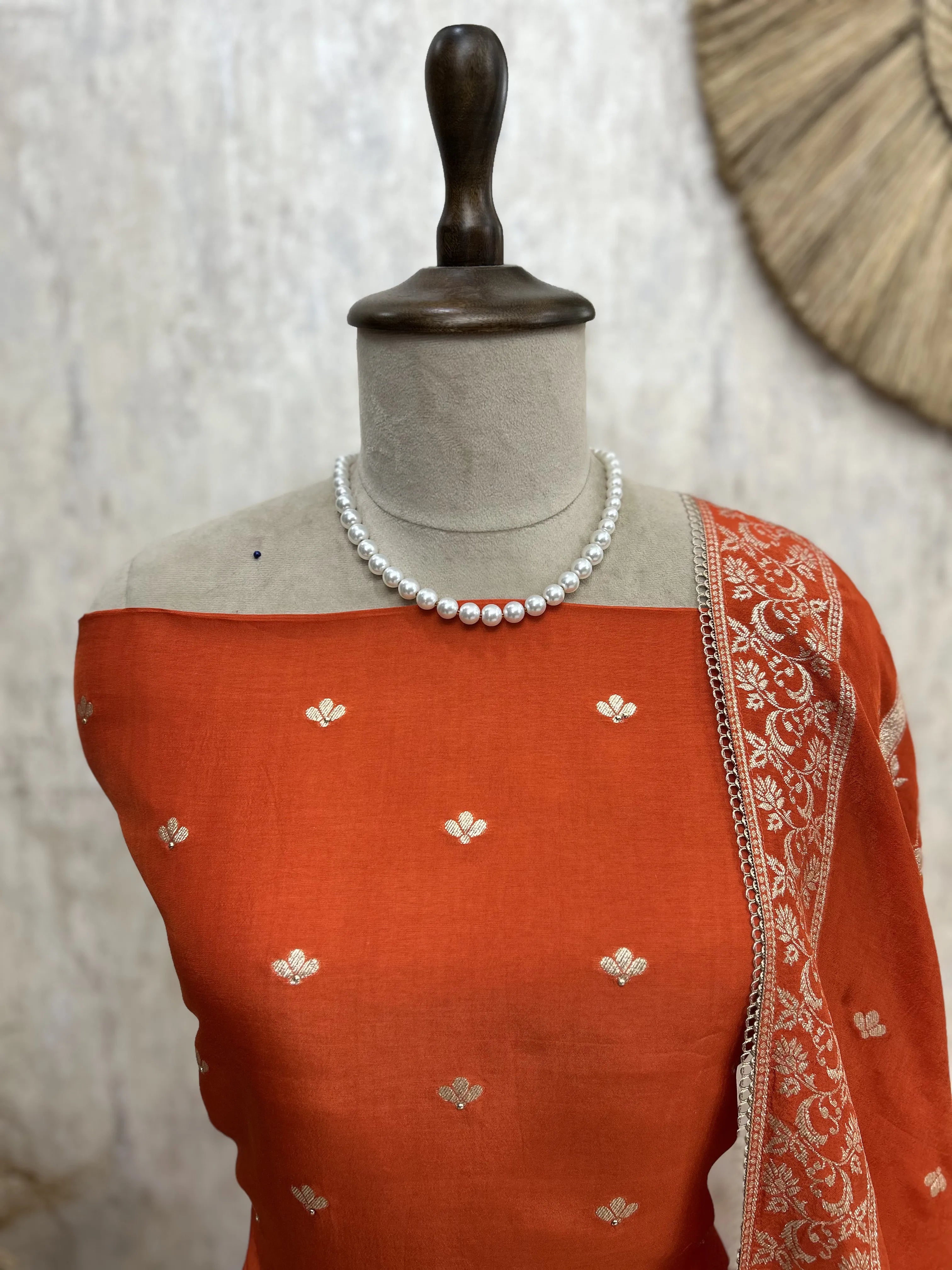 Karwa Chauth Special Dola Silk Unstitched Suit Set