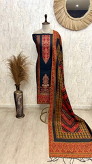 Cotton Silk Unstitched Suit Set Featuring Cotton Silk Dupatta