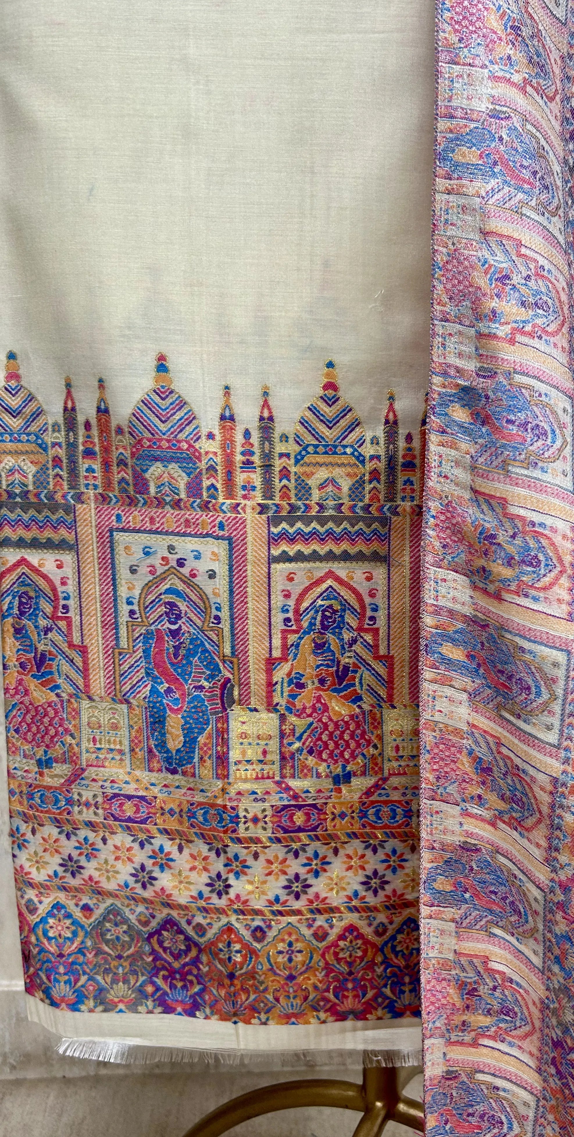 Kani Weaving Cotton Silk Unstitched Suit