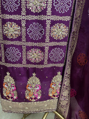 Dola silk unstitched suit set