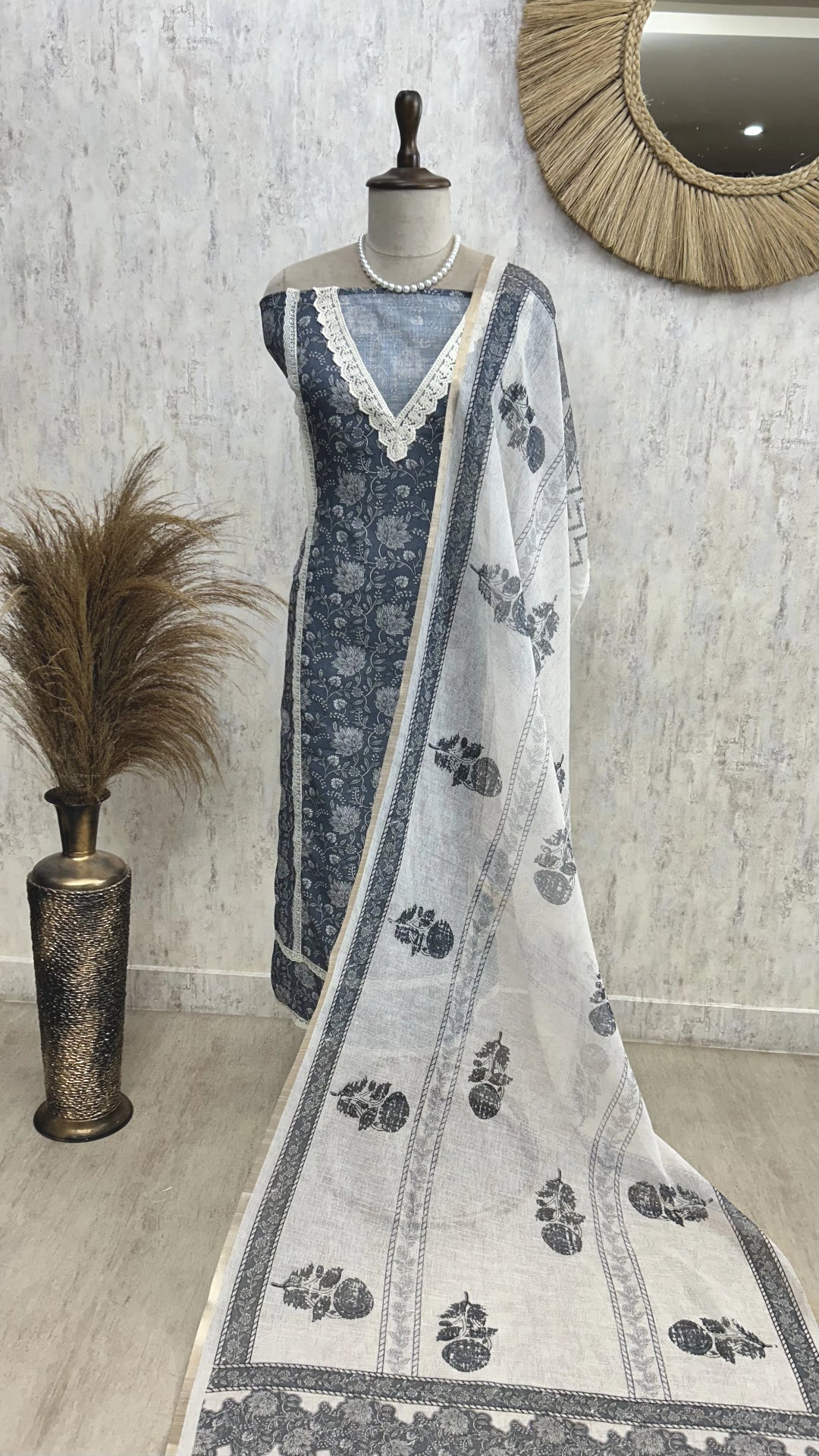 Digital Printed Cotton Unstitched Suit Set