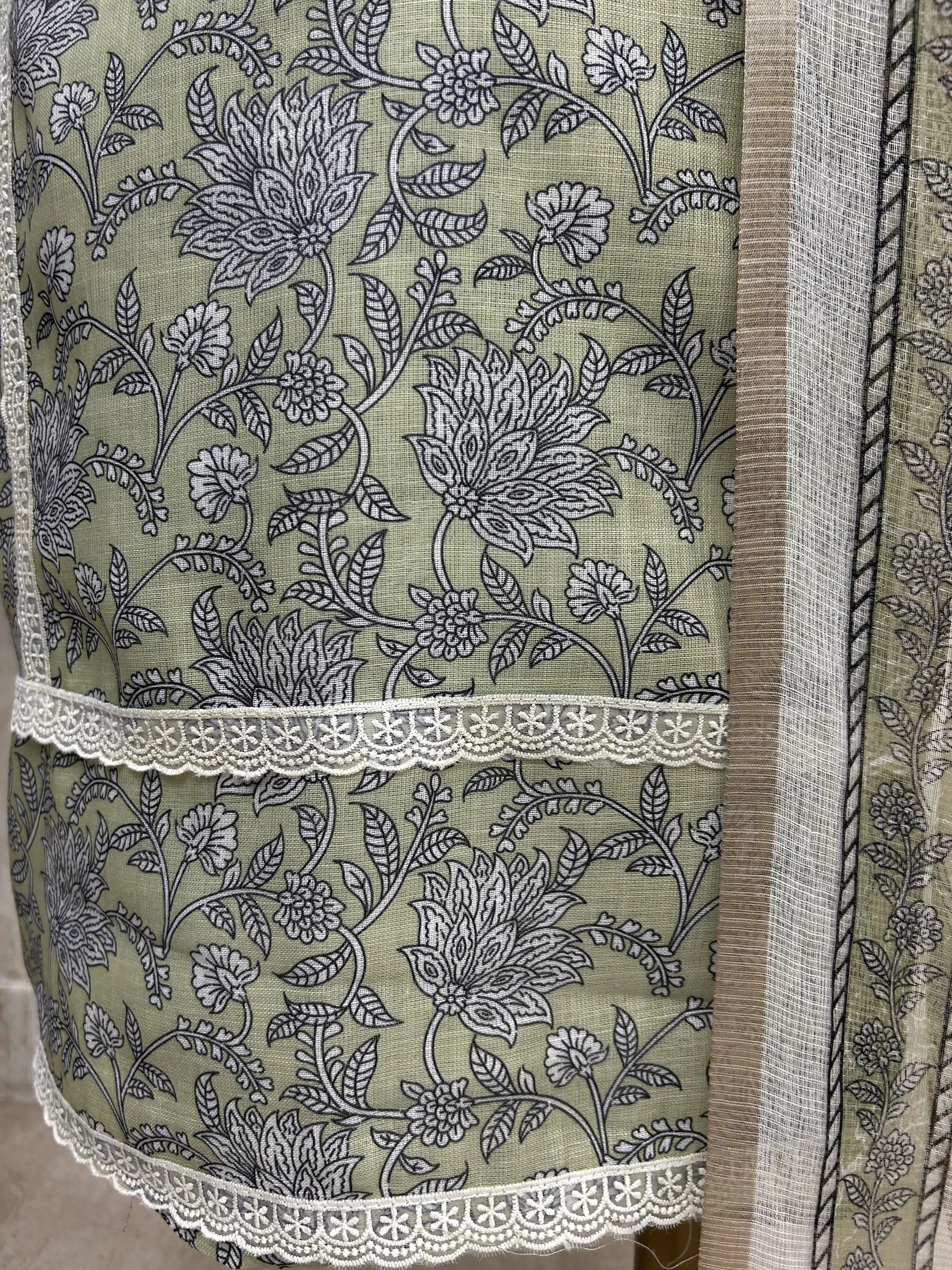 Digital Printed Cotton Unstitched Suit Set