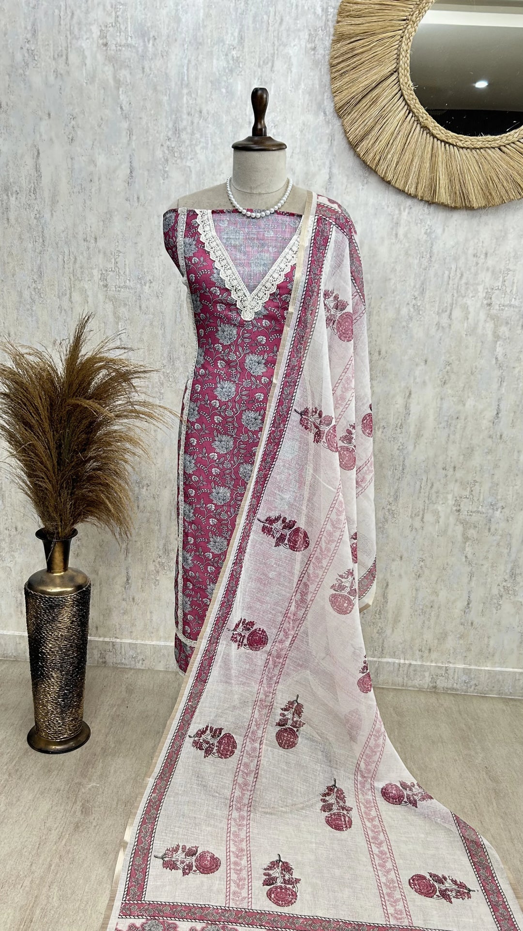 Digital Printed Cotton Unstitched Suit Set