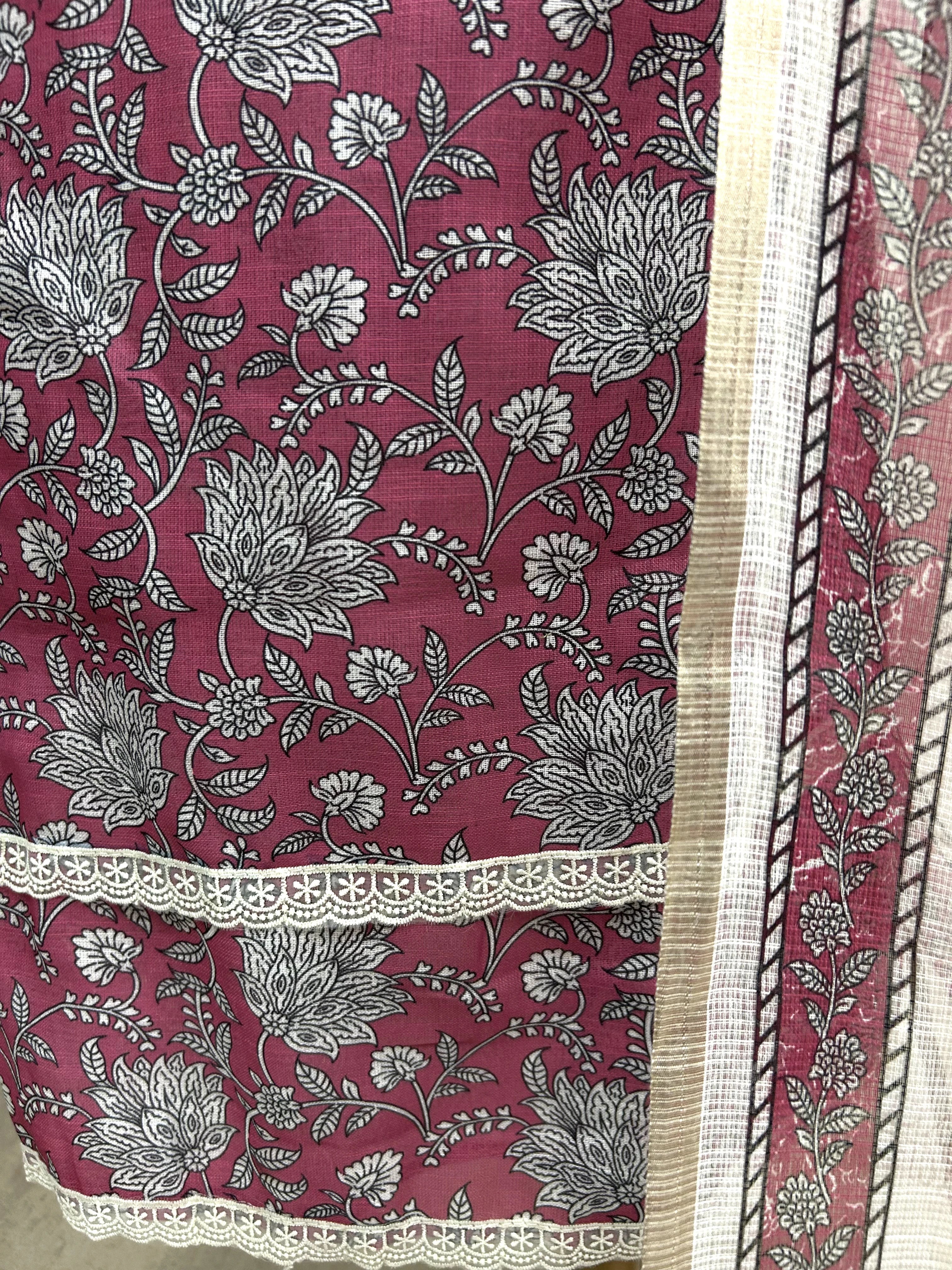 Digital Printed Cotton Unstitched Suit Set