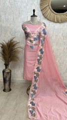 Paan Motifs Mul Chanderi Unstitched Suit Set