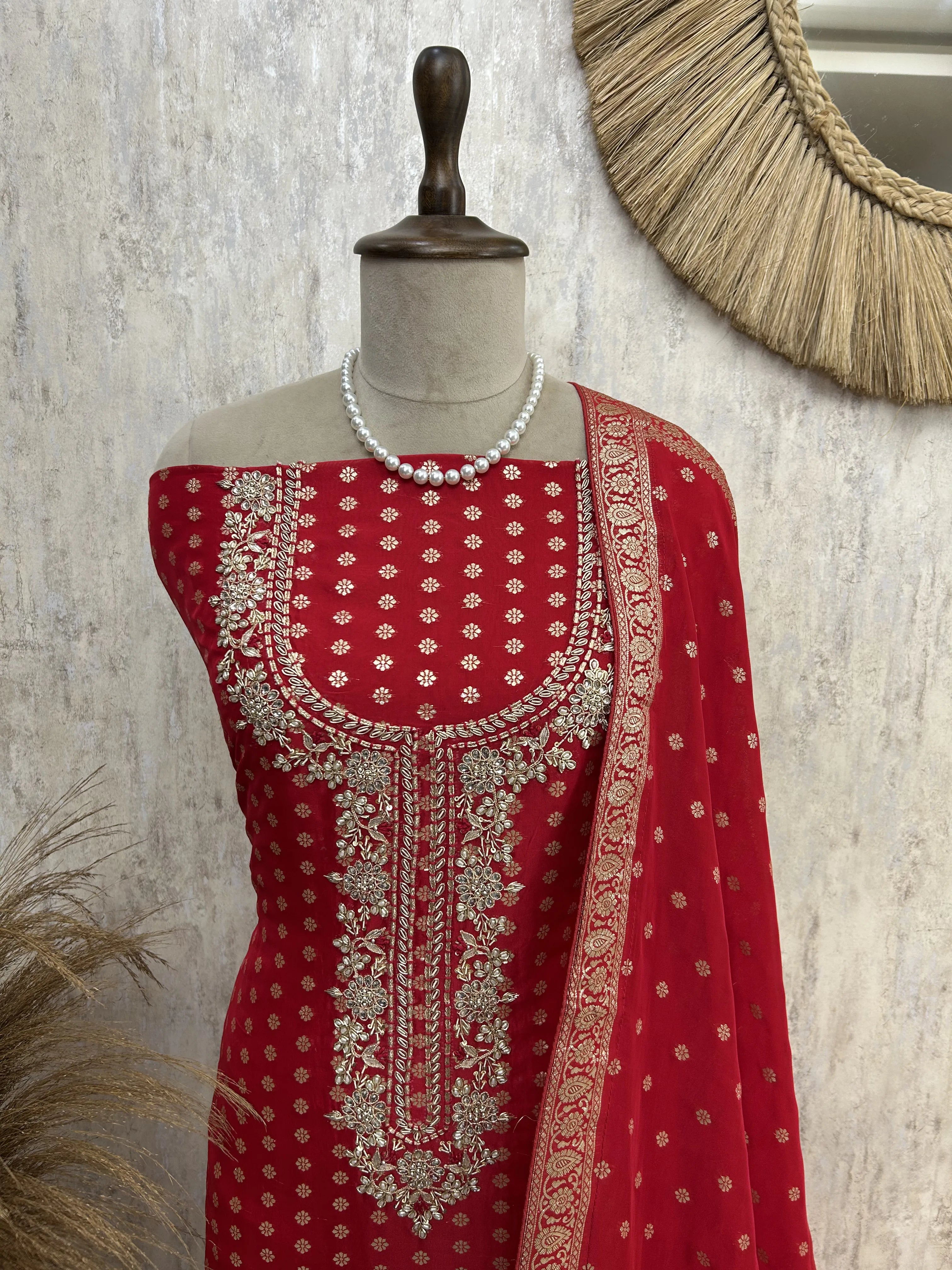 Royal Organza Unstitched suit