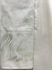 Applique Work Linen Tissue Unstitched Suit Set