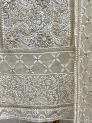 Georgette Unstitched Suit Set With Pearl Work