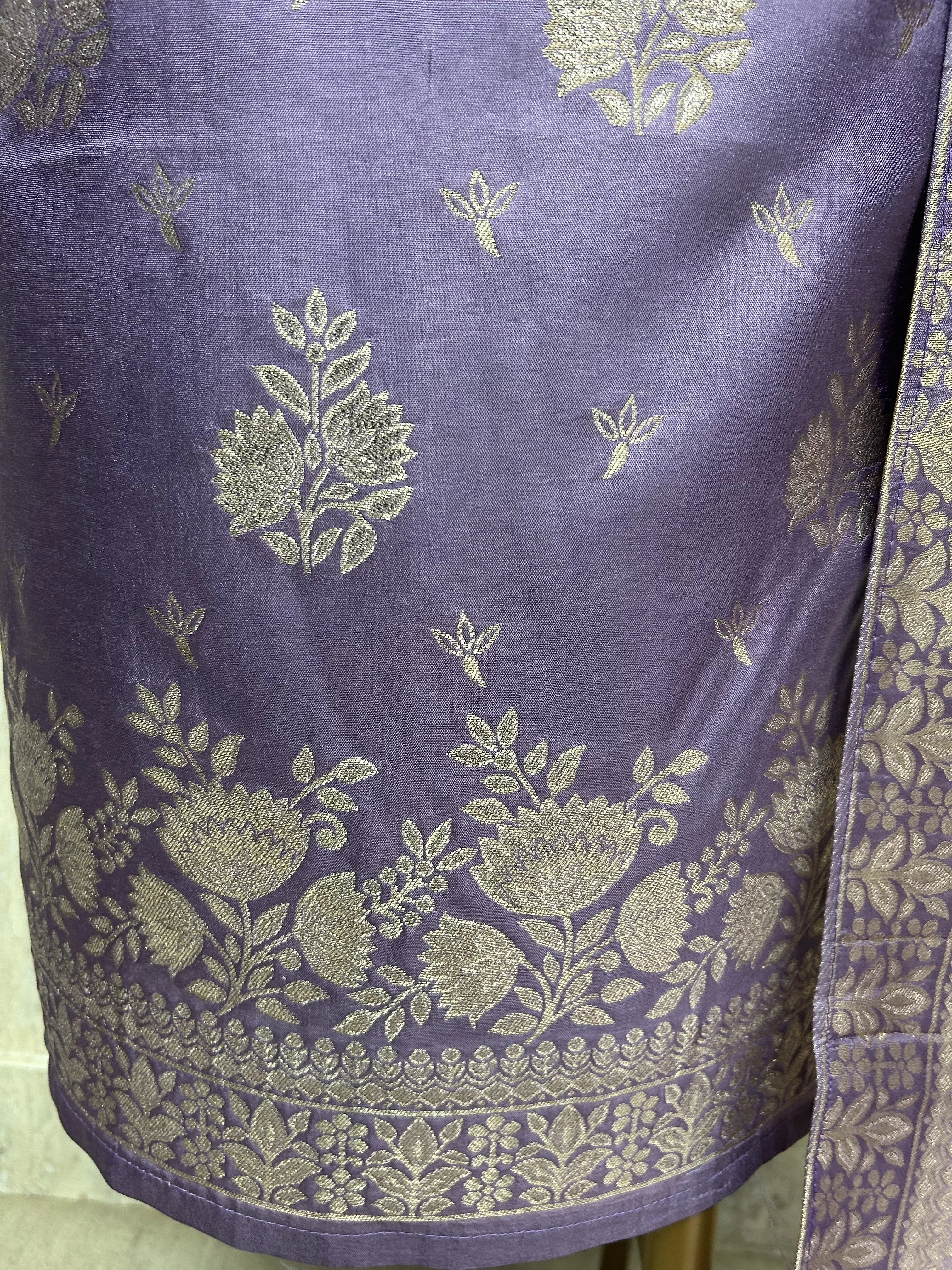 Banarasi Silk Unstitched Suit Set