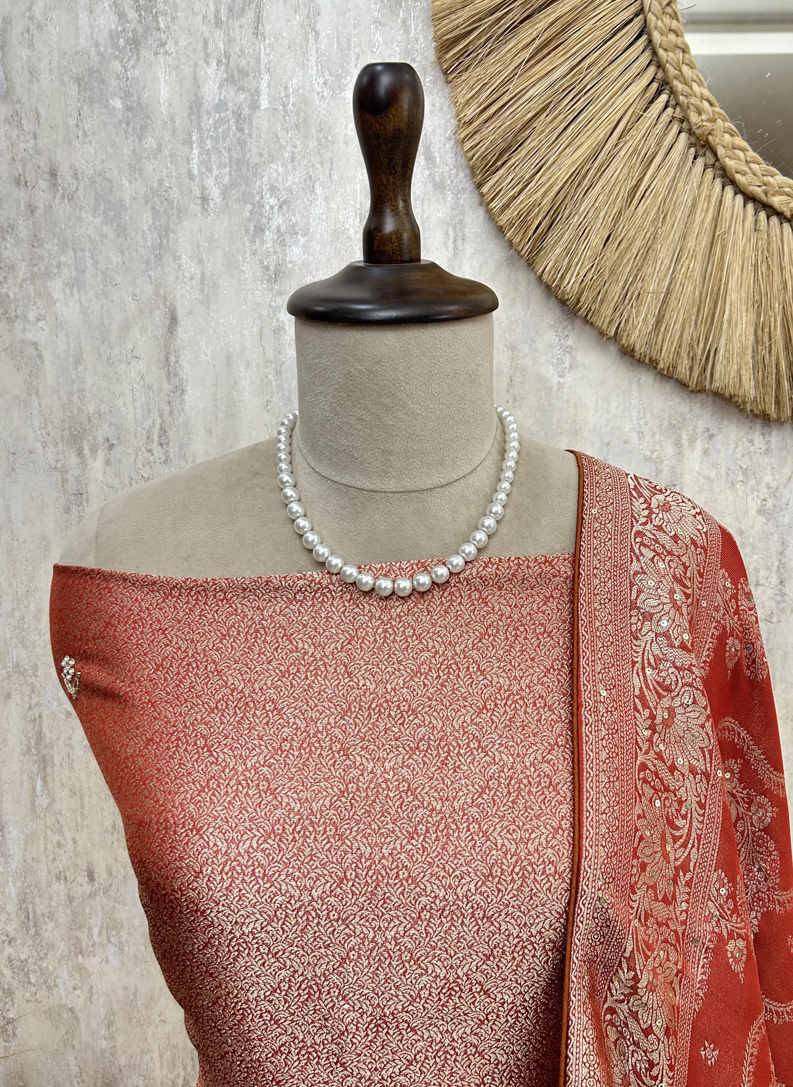 Premium Brocade Silk Unstitched Suit
