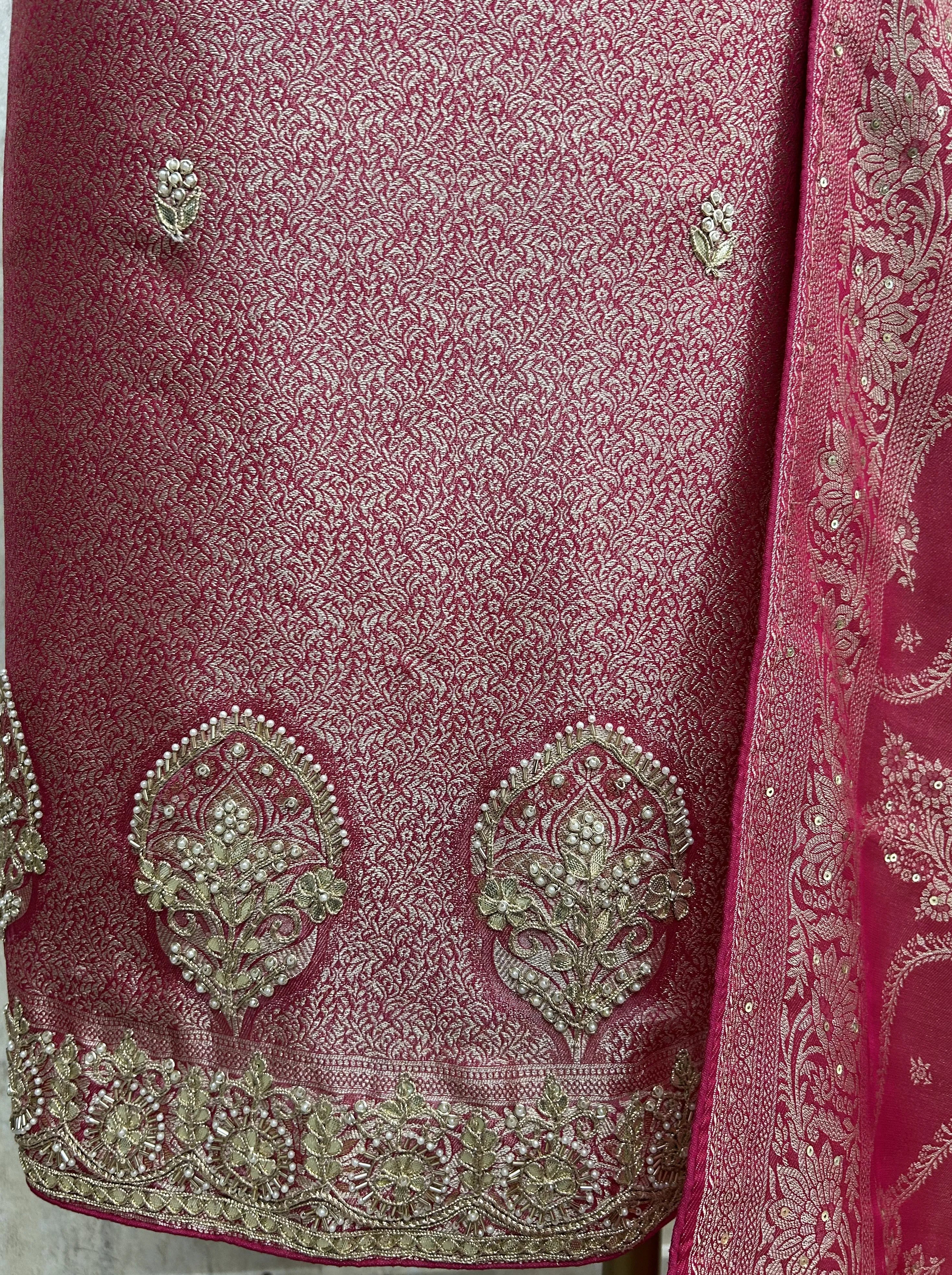 Premium Brocade Silk Unstitched Suit
