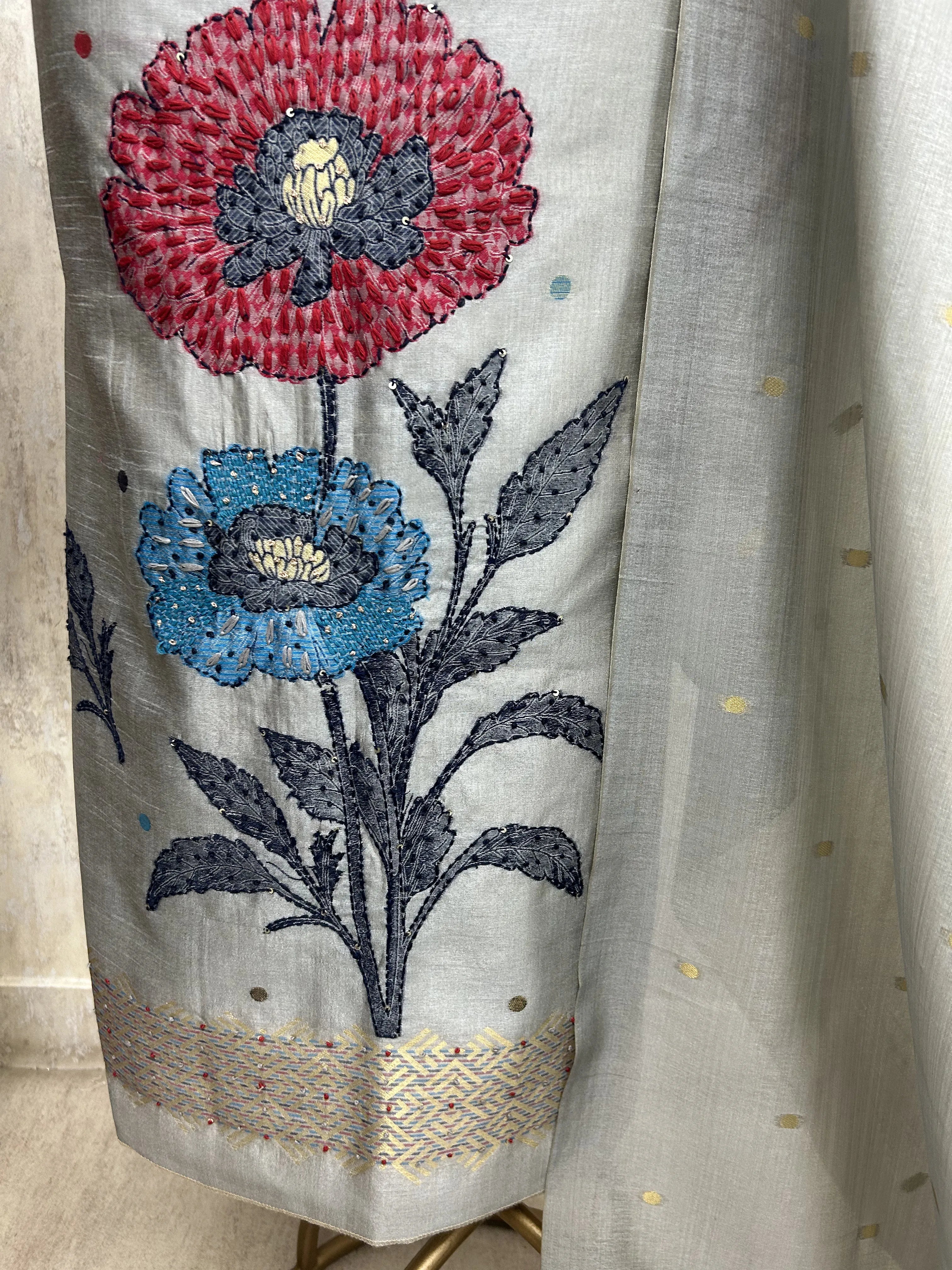 Floral Dream Tissue Unstitched suit