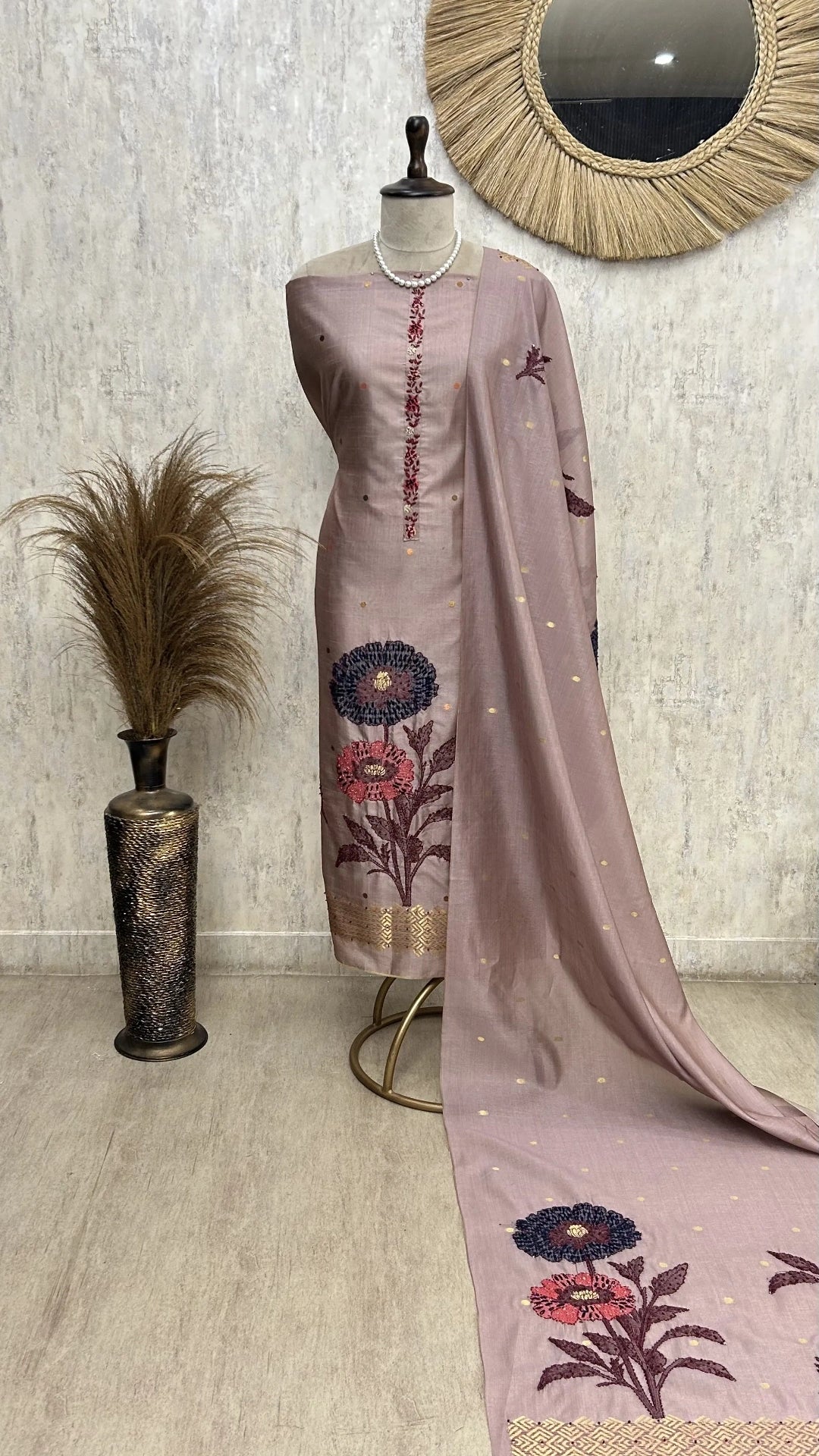 Floral Dream Tissue Unstitched suit