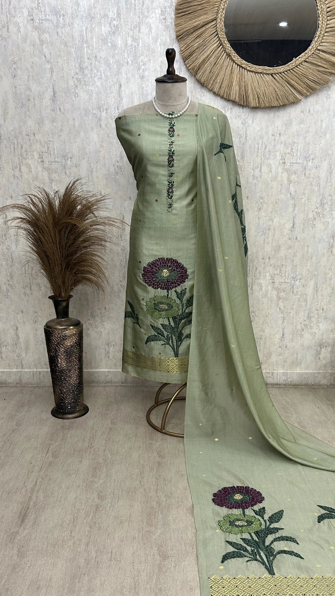 Floral Dream Tissue Unstitched suit