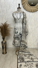 Floral Print Muslin Unstitched Suit Set