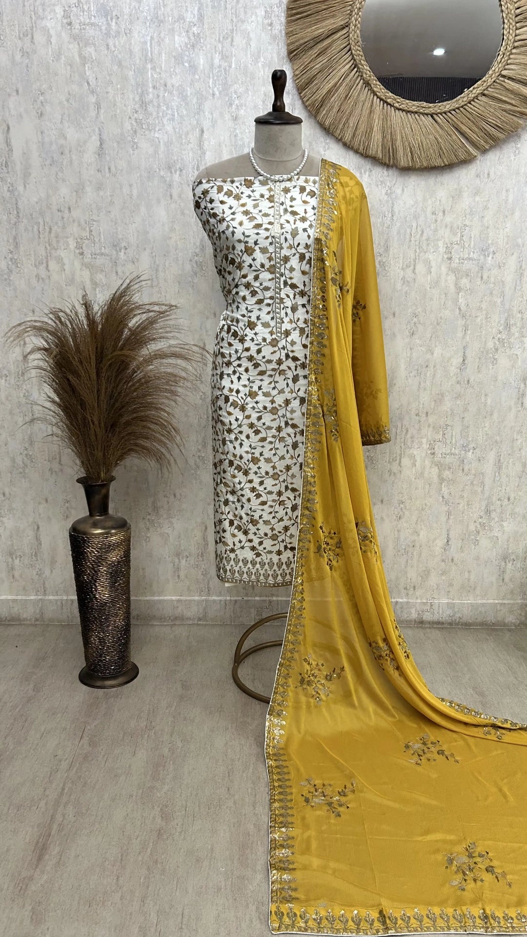 Opada silk embroidered unstitched suit