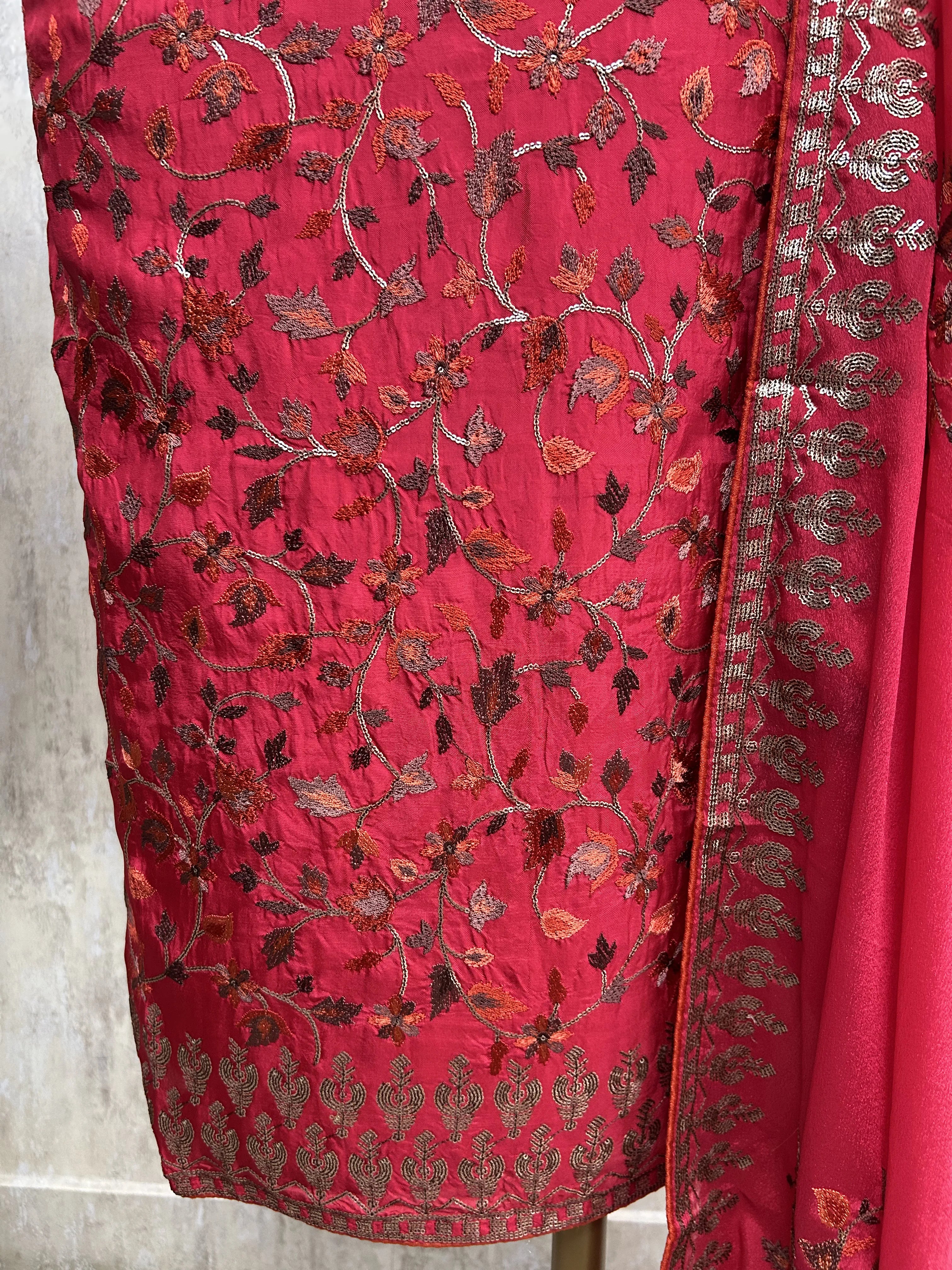 Opada silk embroidered unstitched suit