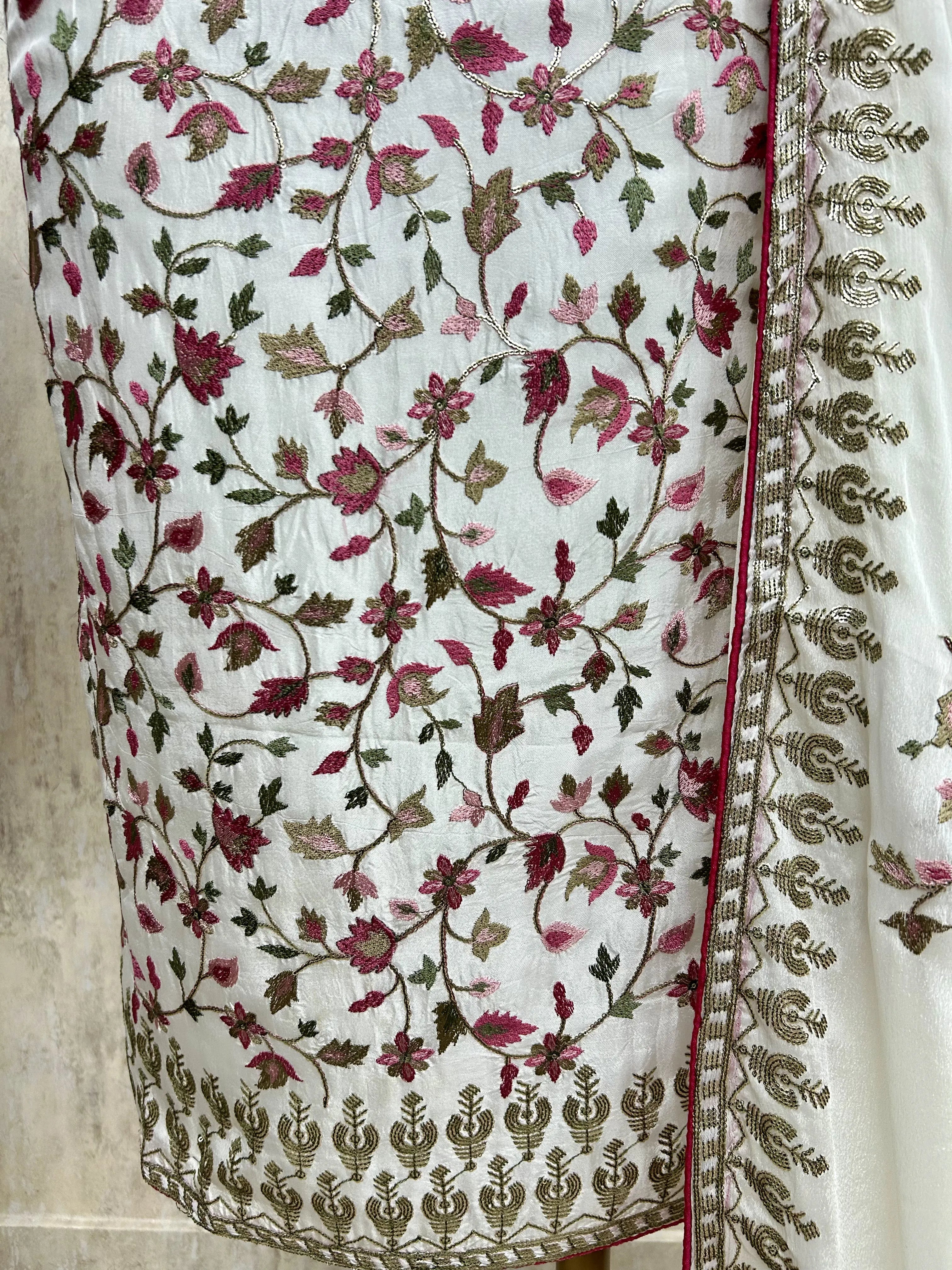 Opada silk embroidered unstitched suit