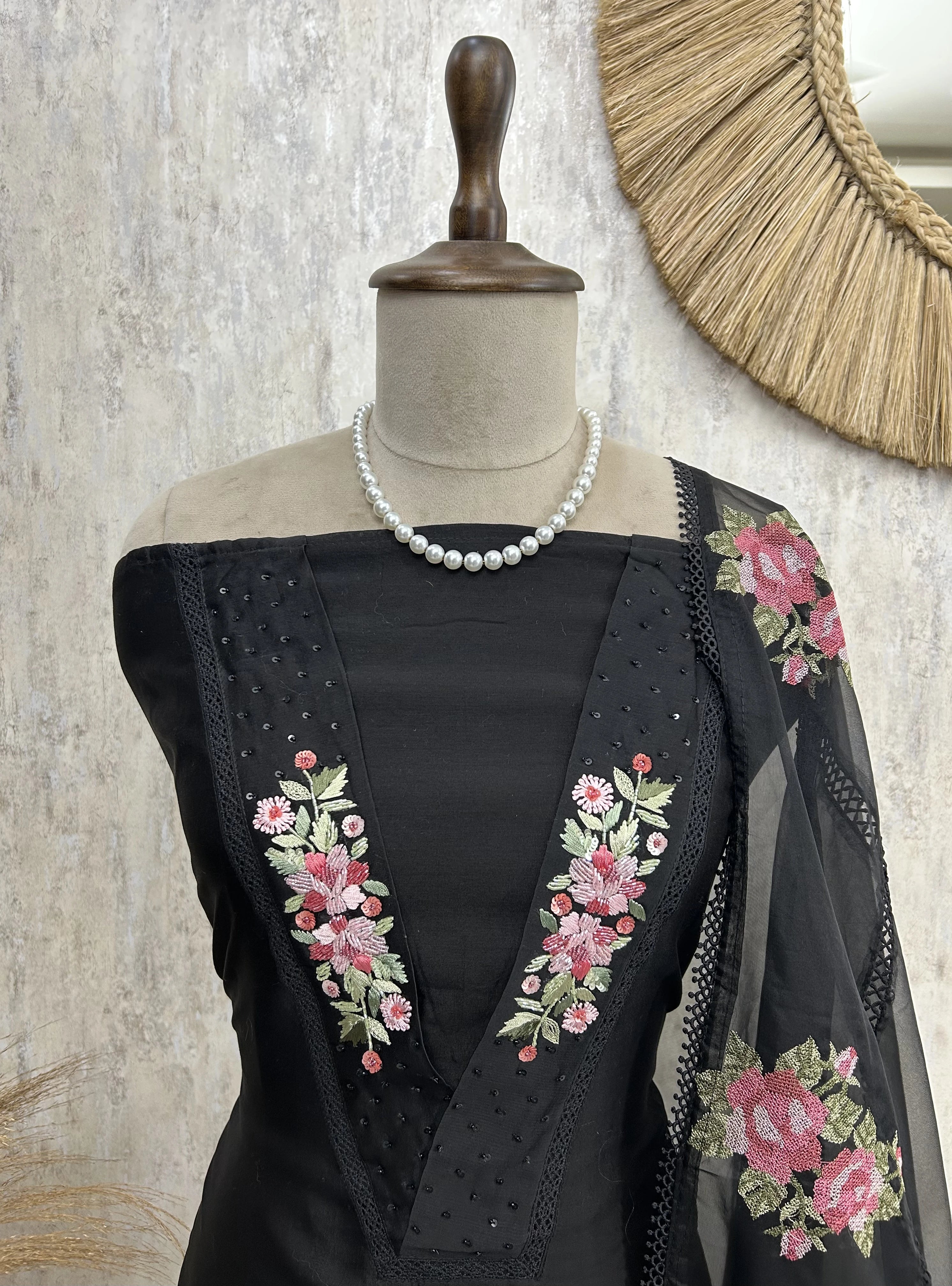 Pure Cotton Chanderi Unstitched Suit