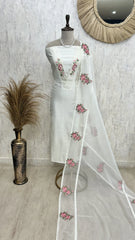 Pure Cotton Chanderi Unstitched Suit