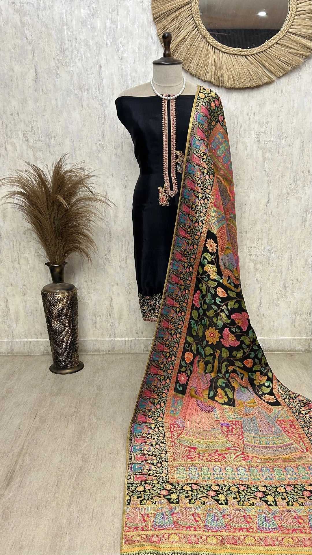 Royale Opada silk Unstitched Suit Set