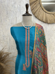 Royale Opada silk Unstitched Suit Set