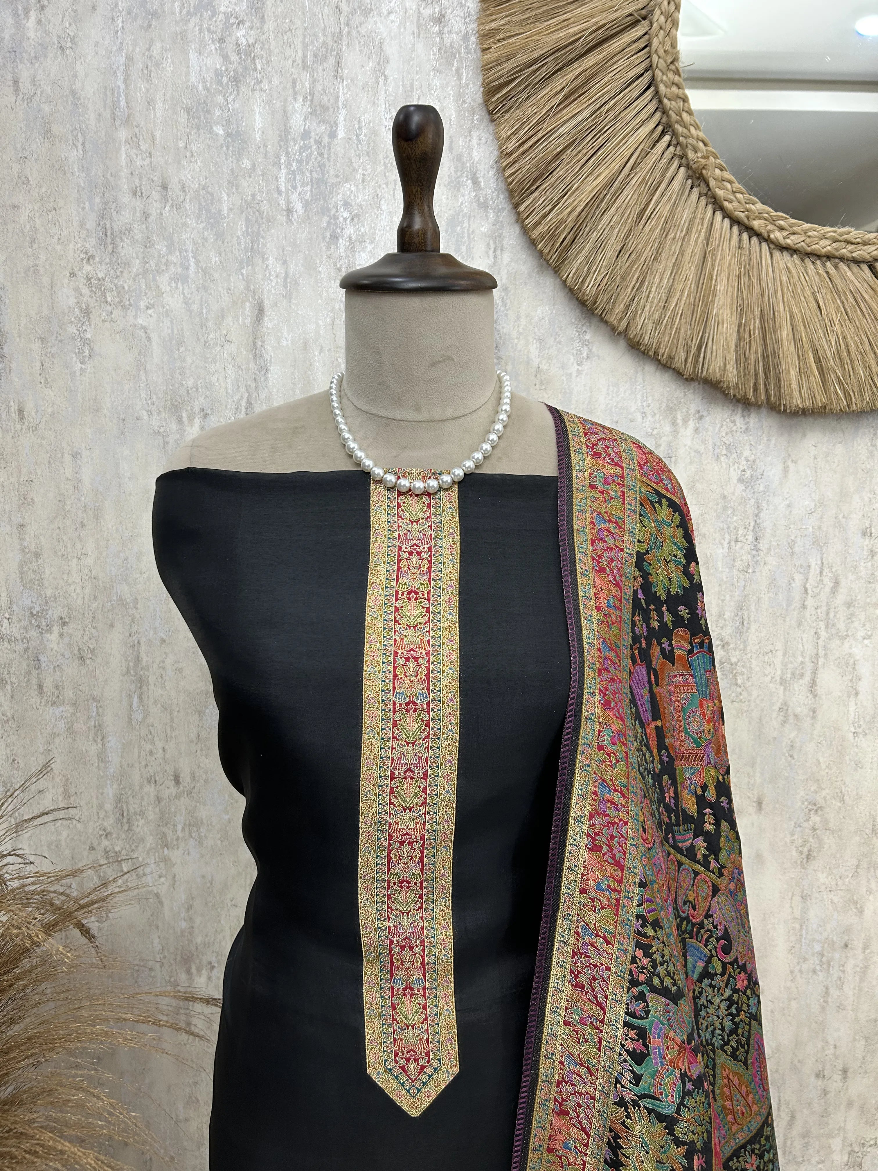 Rajwada Elegance Silk Unstitched Suit