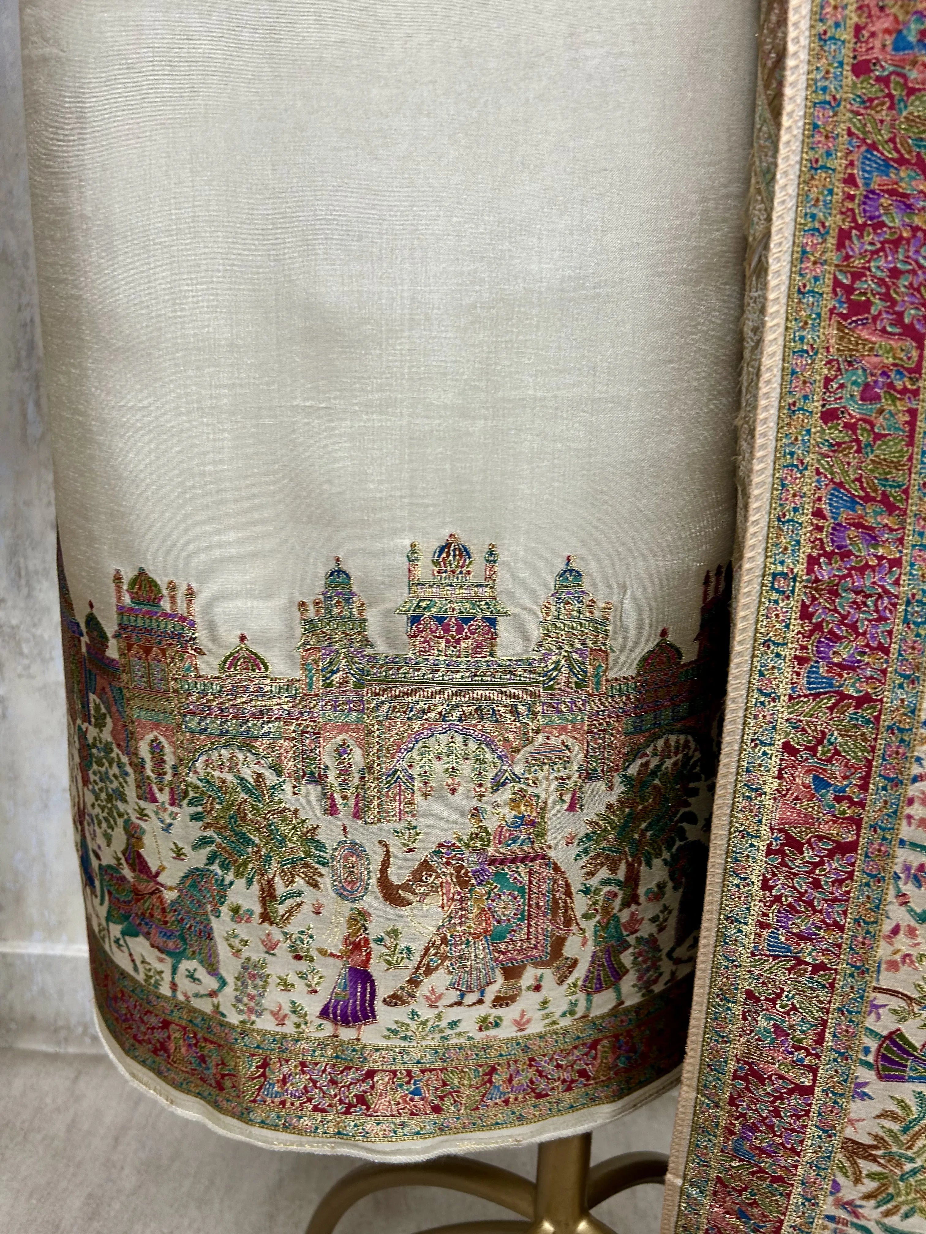 Rajwada Elegance Silk Unstitched Suit