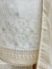Banarasi Silk Unstitched Suit Set