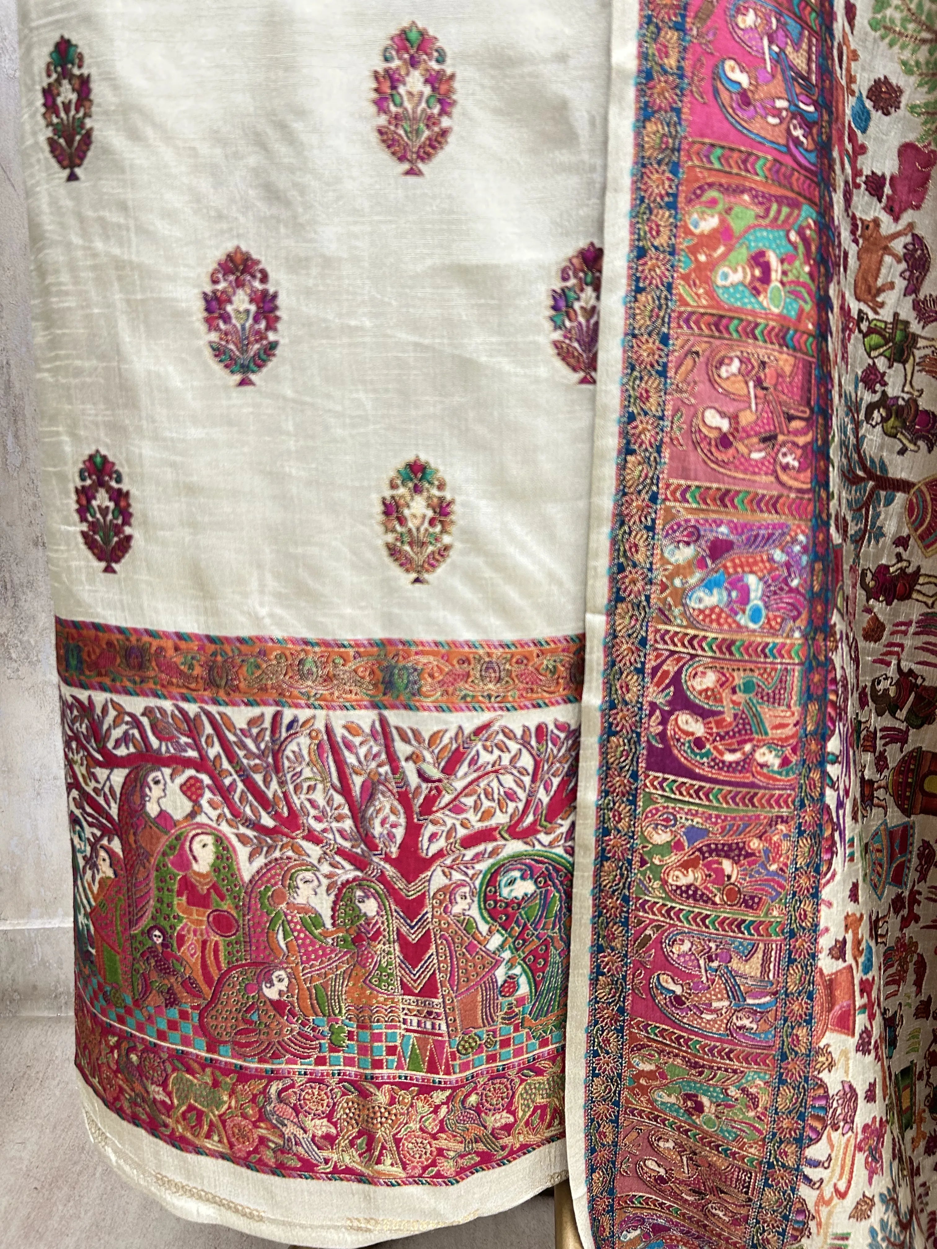 Traditional Silk Elegance Unstitched Suit