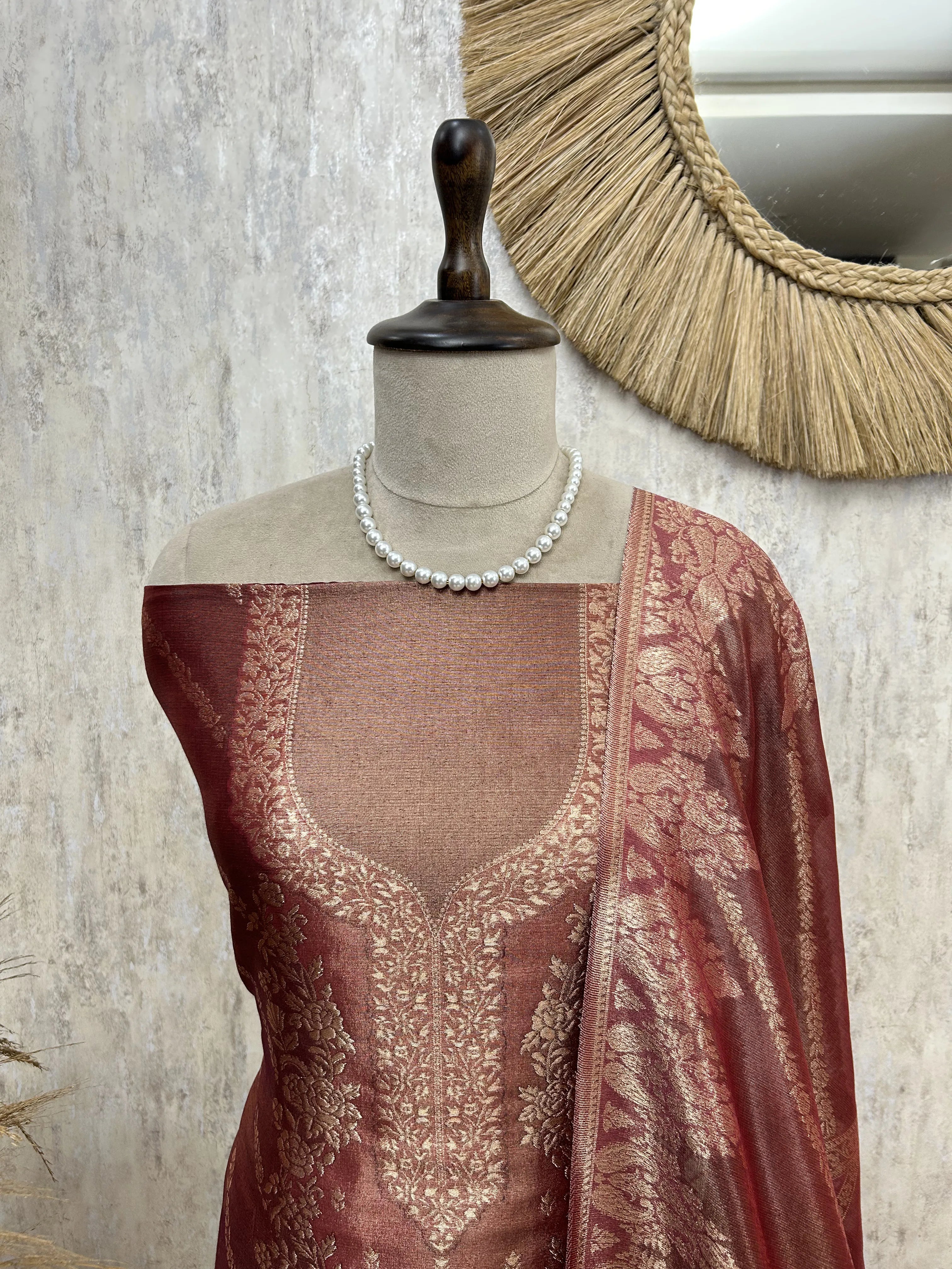 Fine Silk Luxury Unstitched Suit