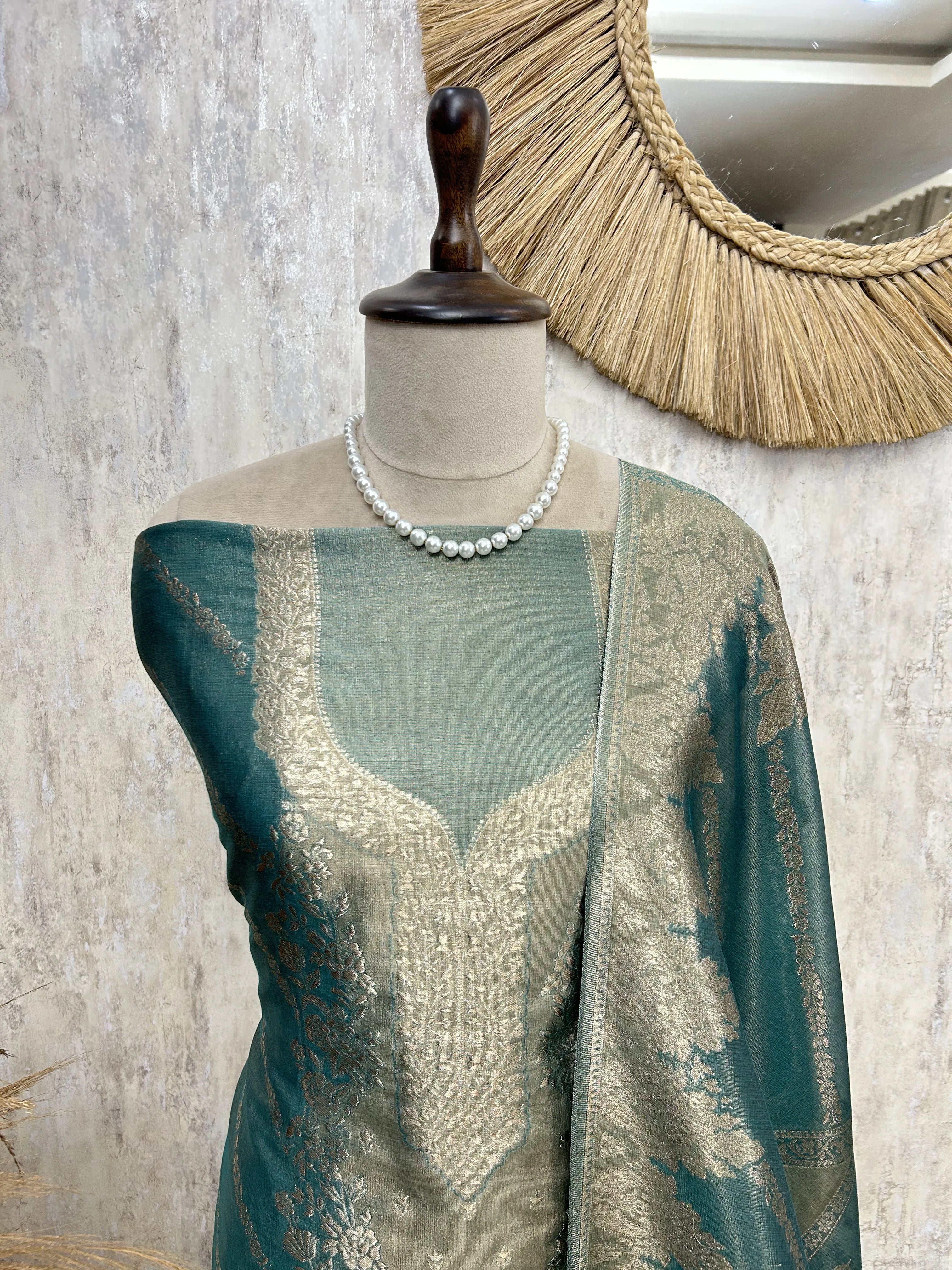 Fine Silk Luxury Unstitched Suit