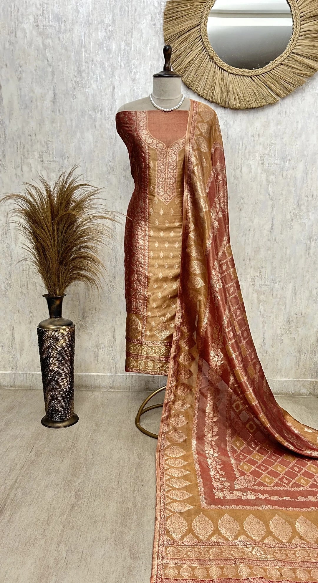 Fine Silk Luxury Unstitched Suit