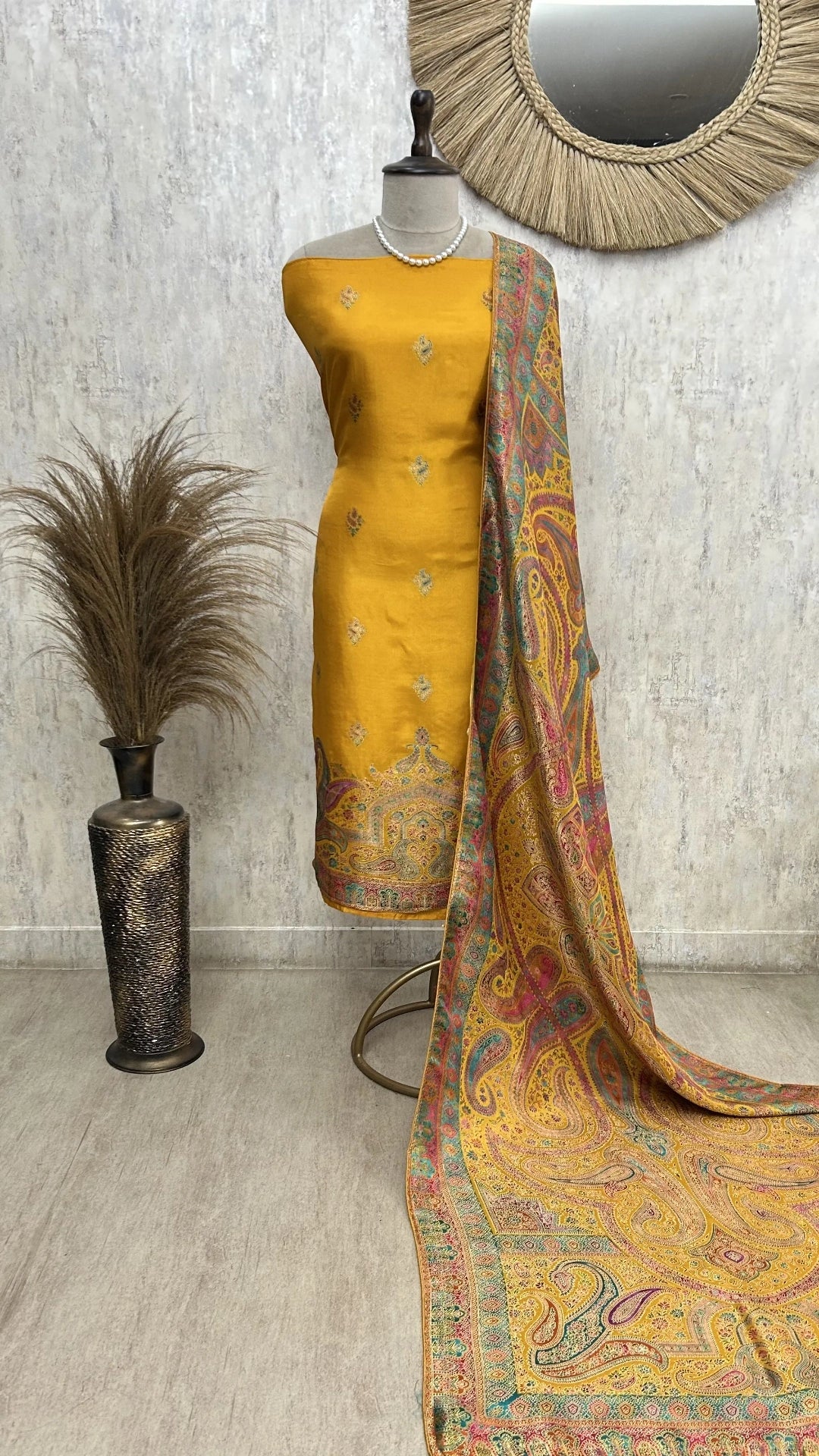 Fine silk Unstitched suit with Position Print