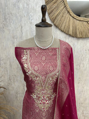 Brocade silk Luxury Unstitched suit