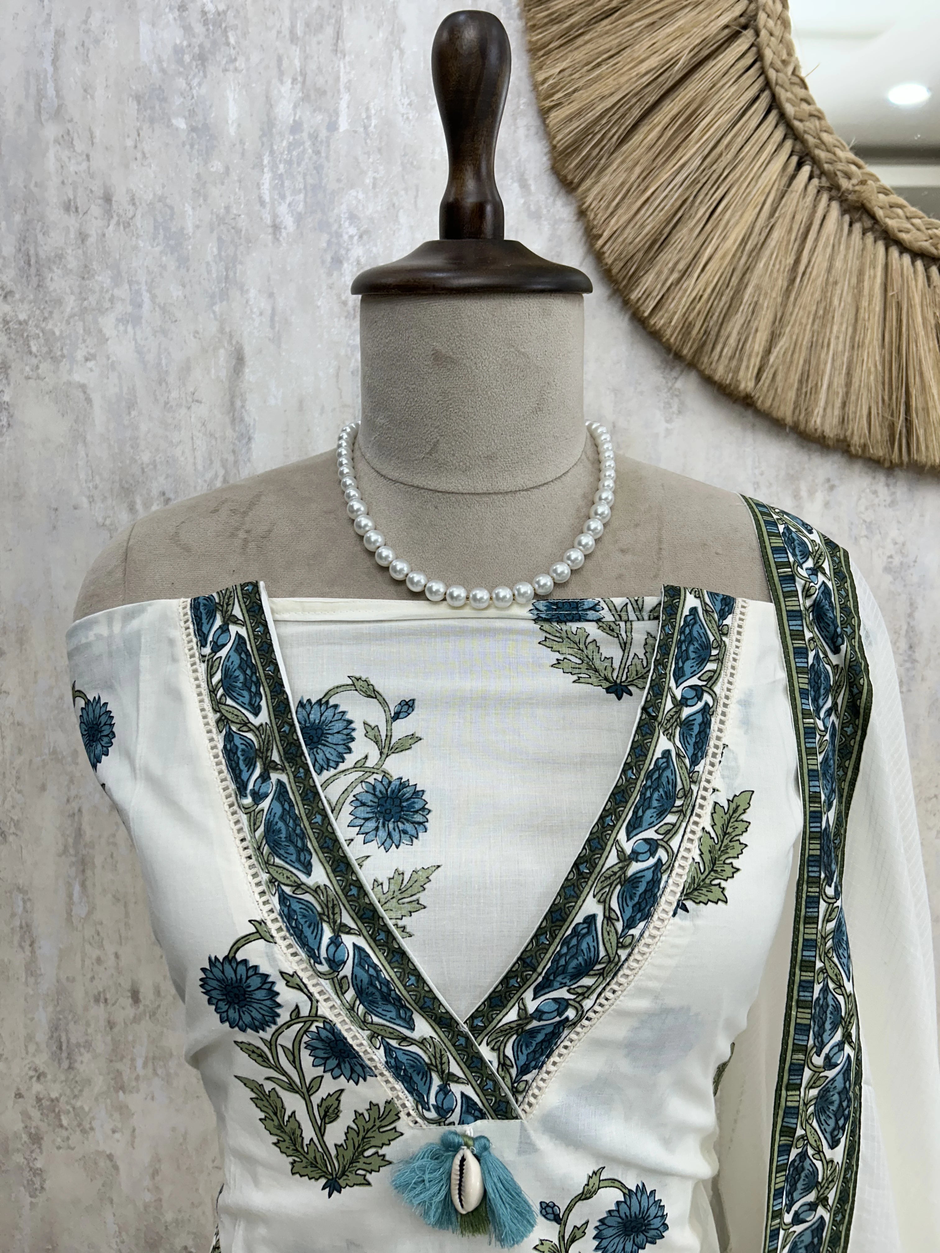 Block Print Cotton Unstitched Suit Set