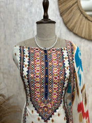 Batik Print Muslin Unstitched Suit Set