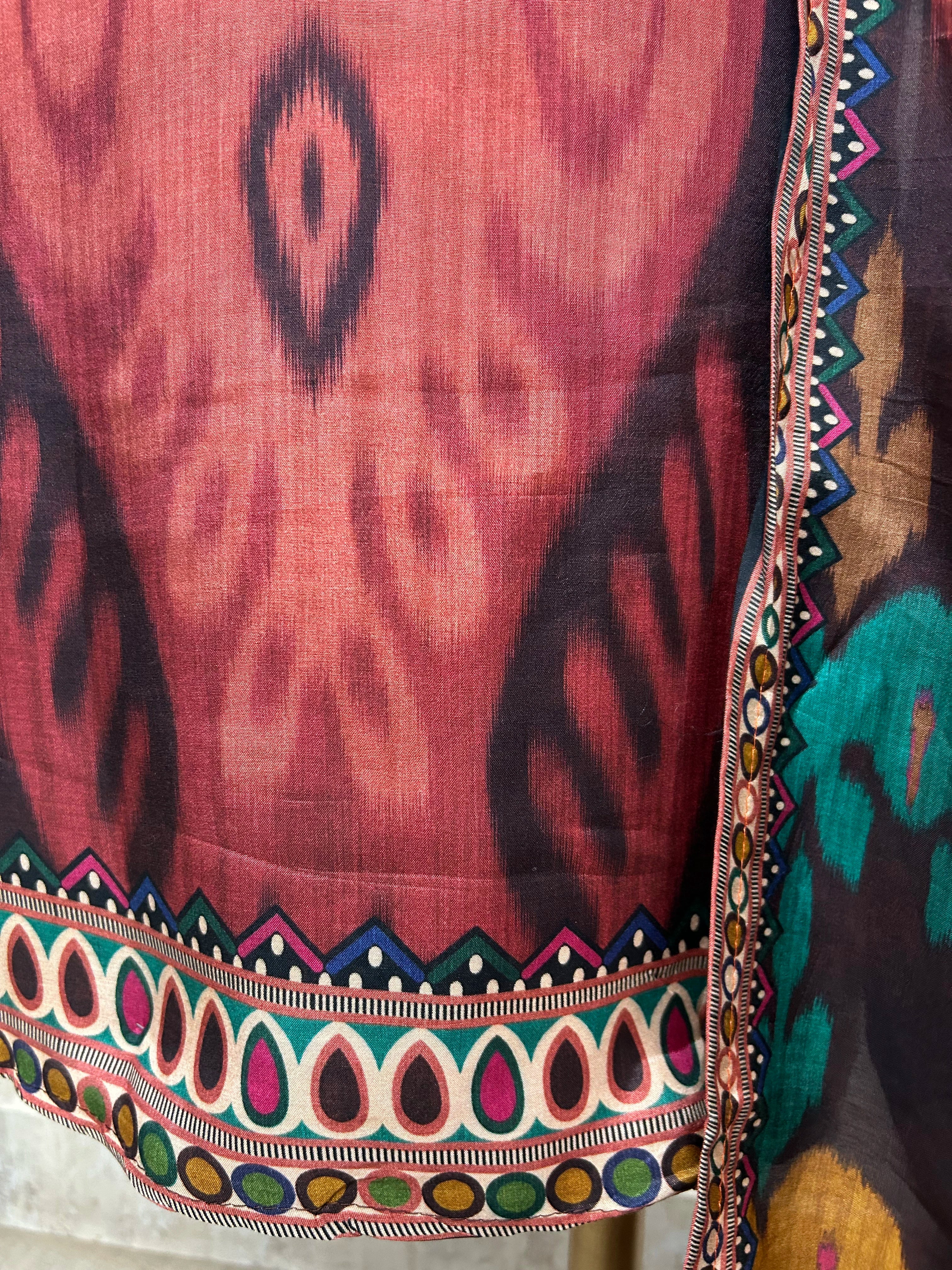 Batik Print Muslin Unstitched Suit Set