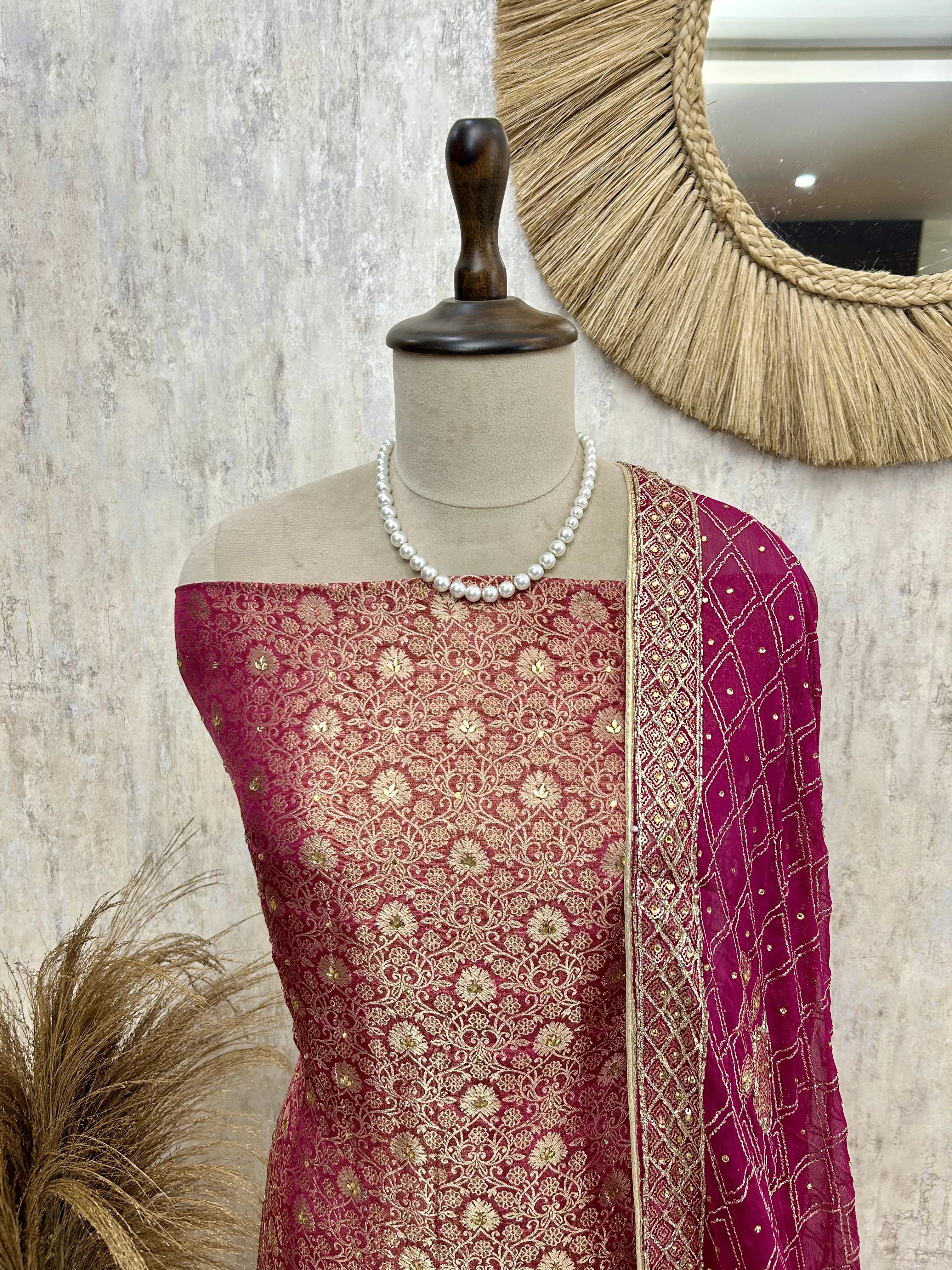 Festive Elegance Unstiched Suit