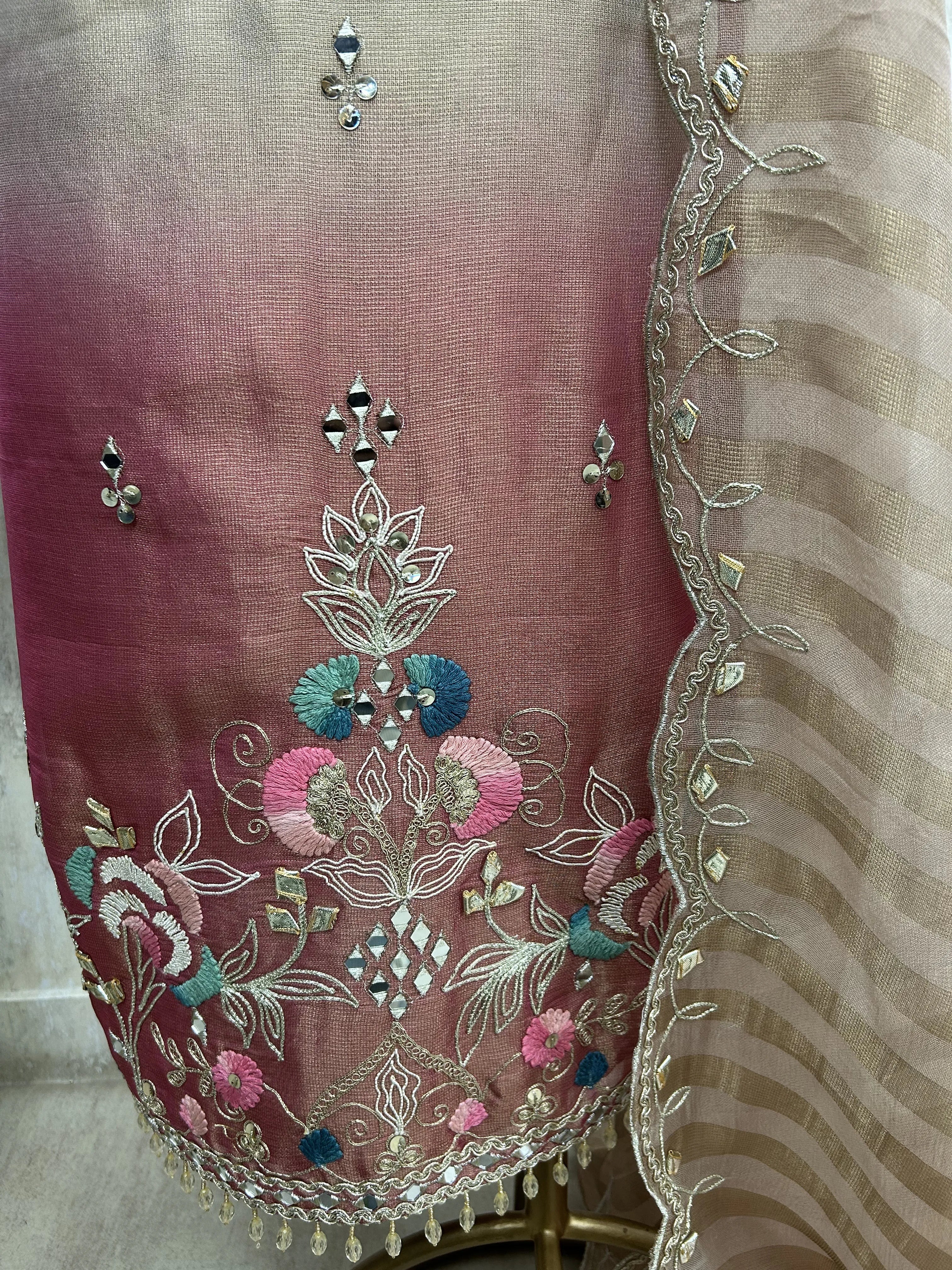 Soft Bloom Grace Unstiched Suit