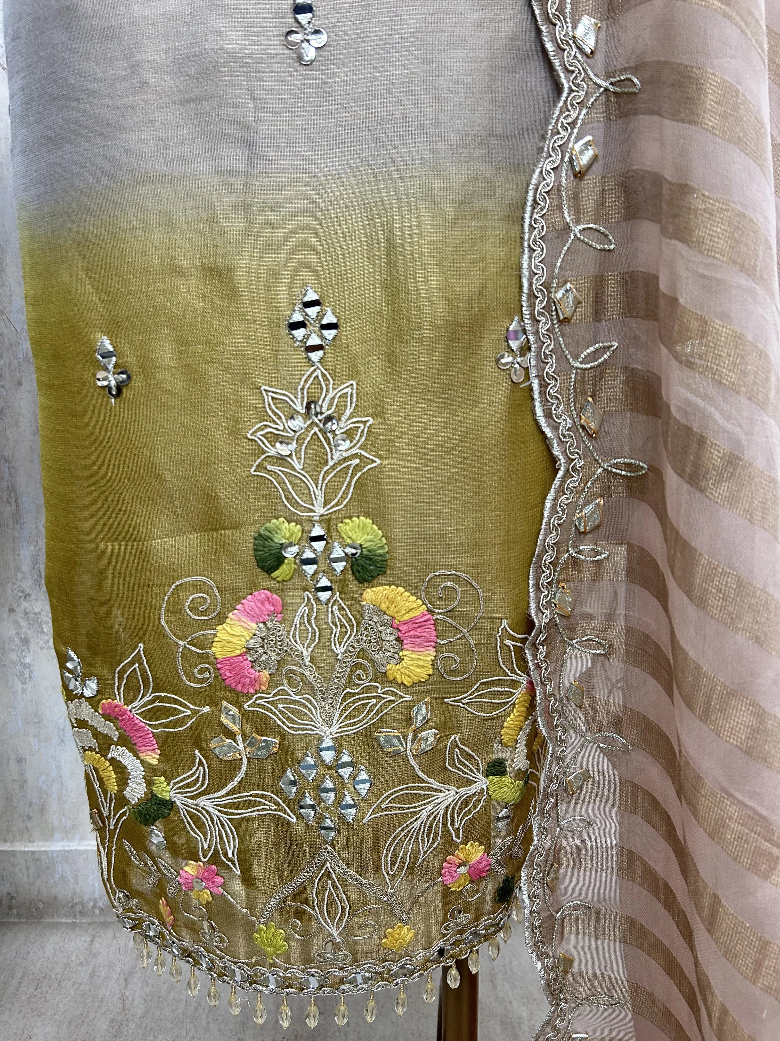 Soft Bloom Grace Unstiched Suit