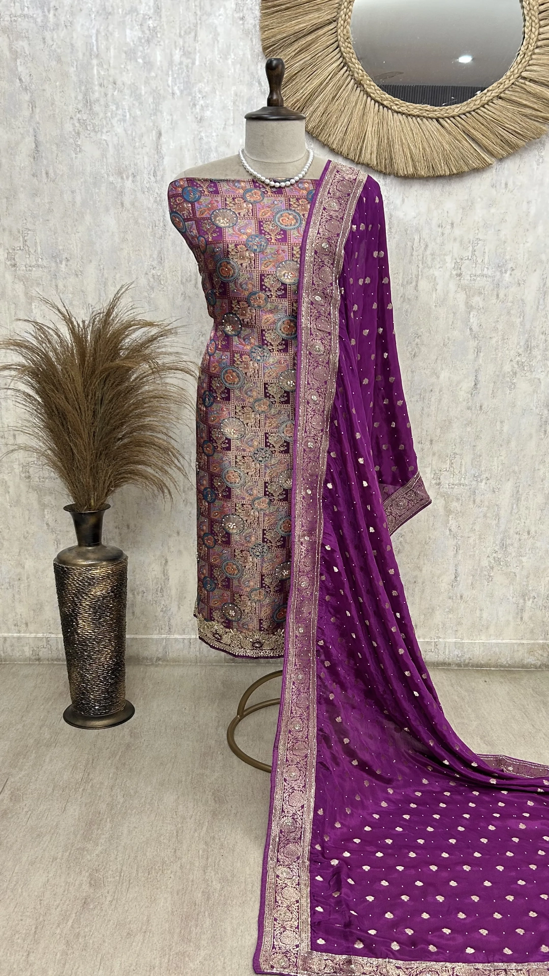 Heritage Motifs Unstiched Suit