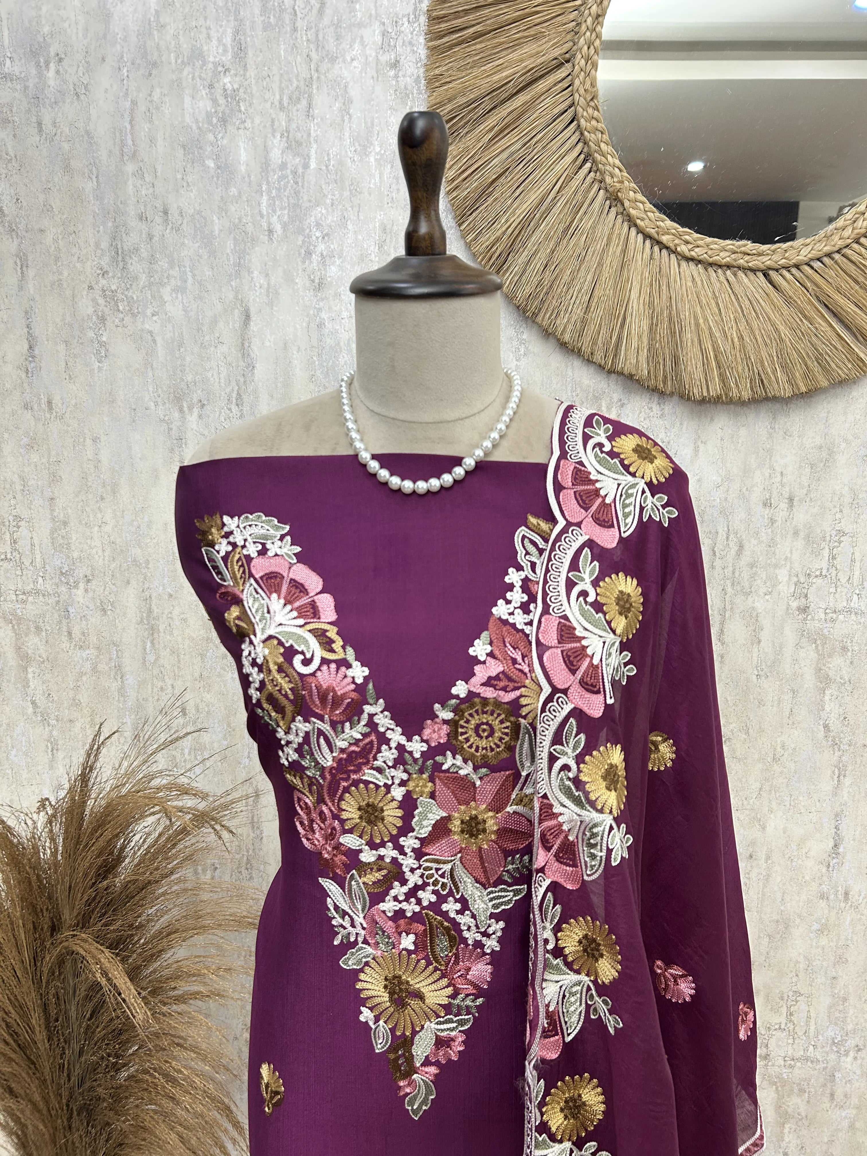 Blossom Grace Unstiched Suit